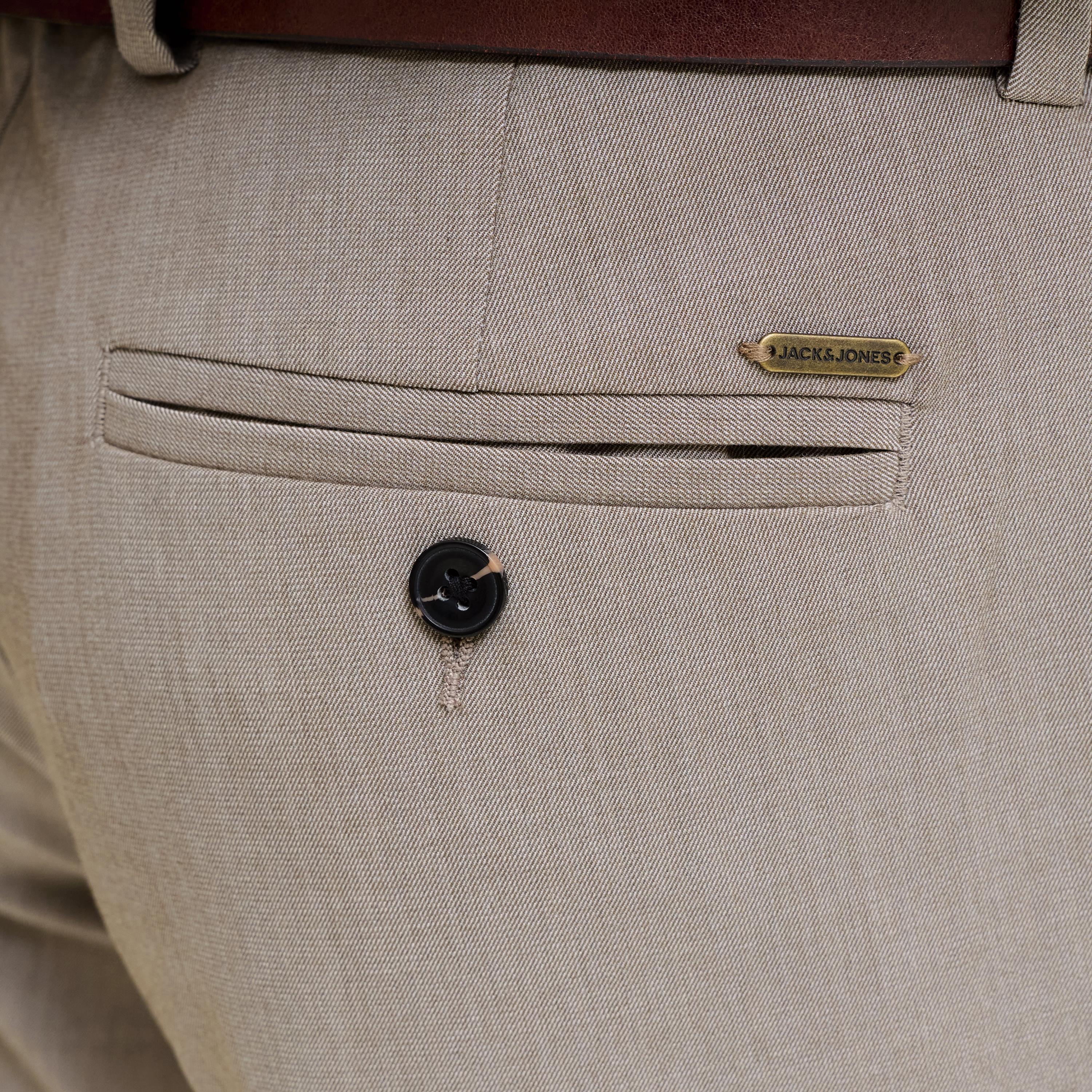 بنطلون رجالي سادة بخصر متوسط الارتفاع وقفل أزرار وسحاب من جاك آند جونز-men-clothing-bottoms-trousersandchinos-trousers-image-3
