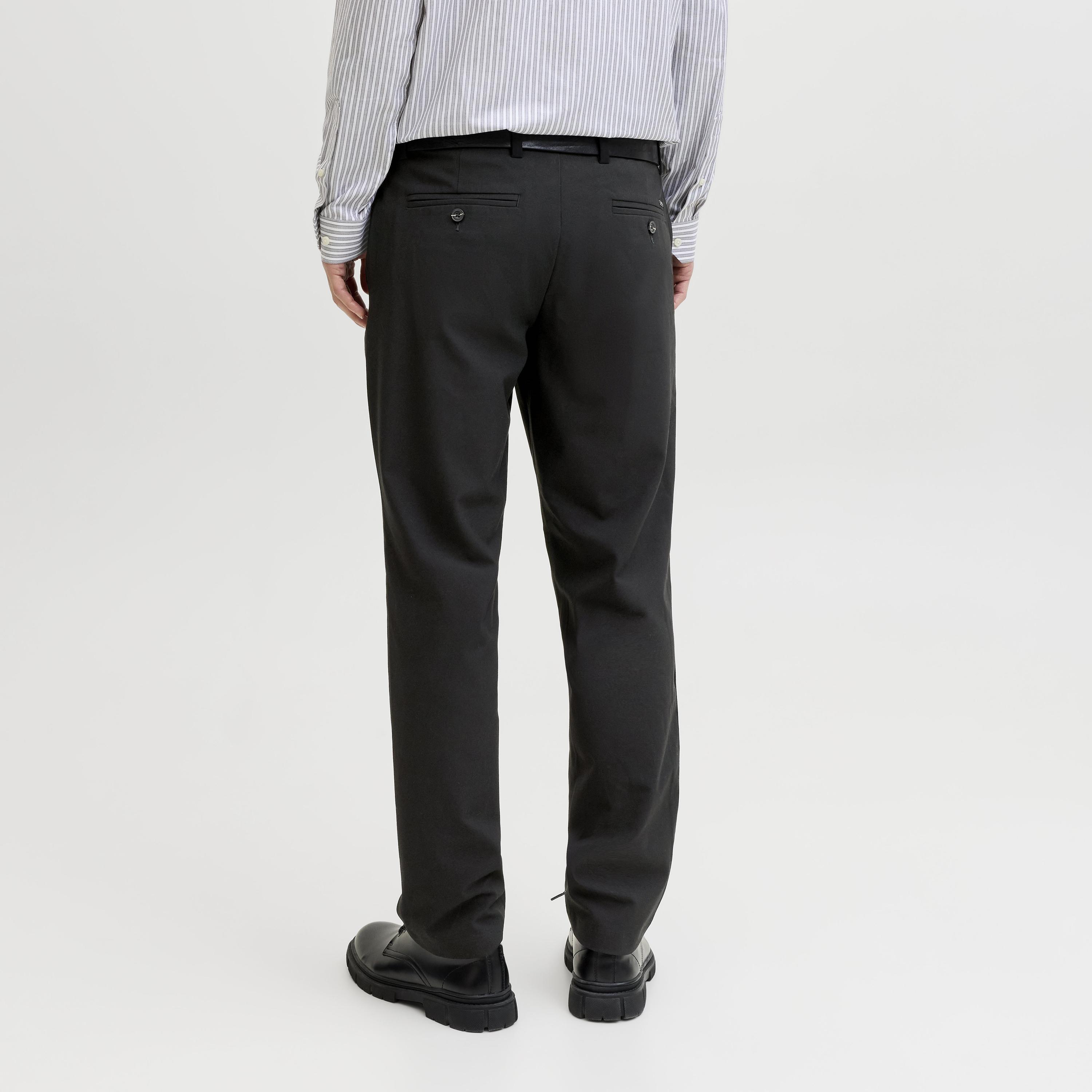 بنطلون رجالي سادة بخصر متوسط الارتفاع وقفل أزرار وسحاب من جاك آند جونز-men-clothing-bottoms-trousersandchinos-trousers-image-4