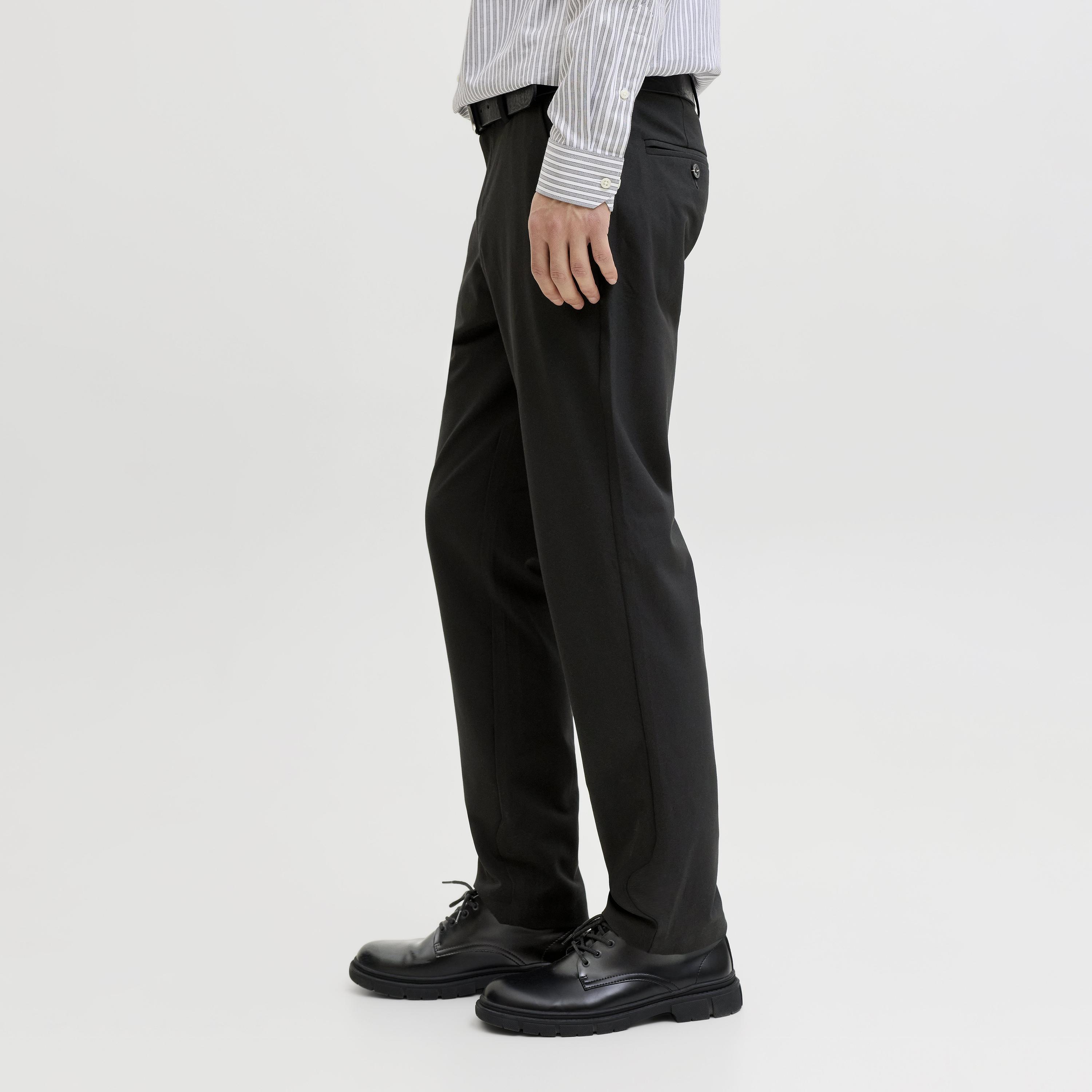 بنطلون رجالي سادة بخصر متوسط الارتفاع وقفل أزرار وسحاب من جاك آند جونز-men-clothing-bottoms-trousersandchinos-trousers-image-5