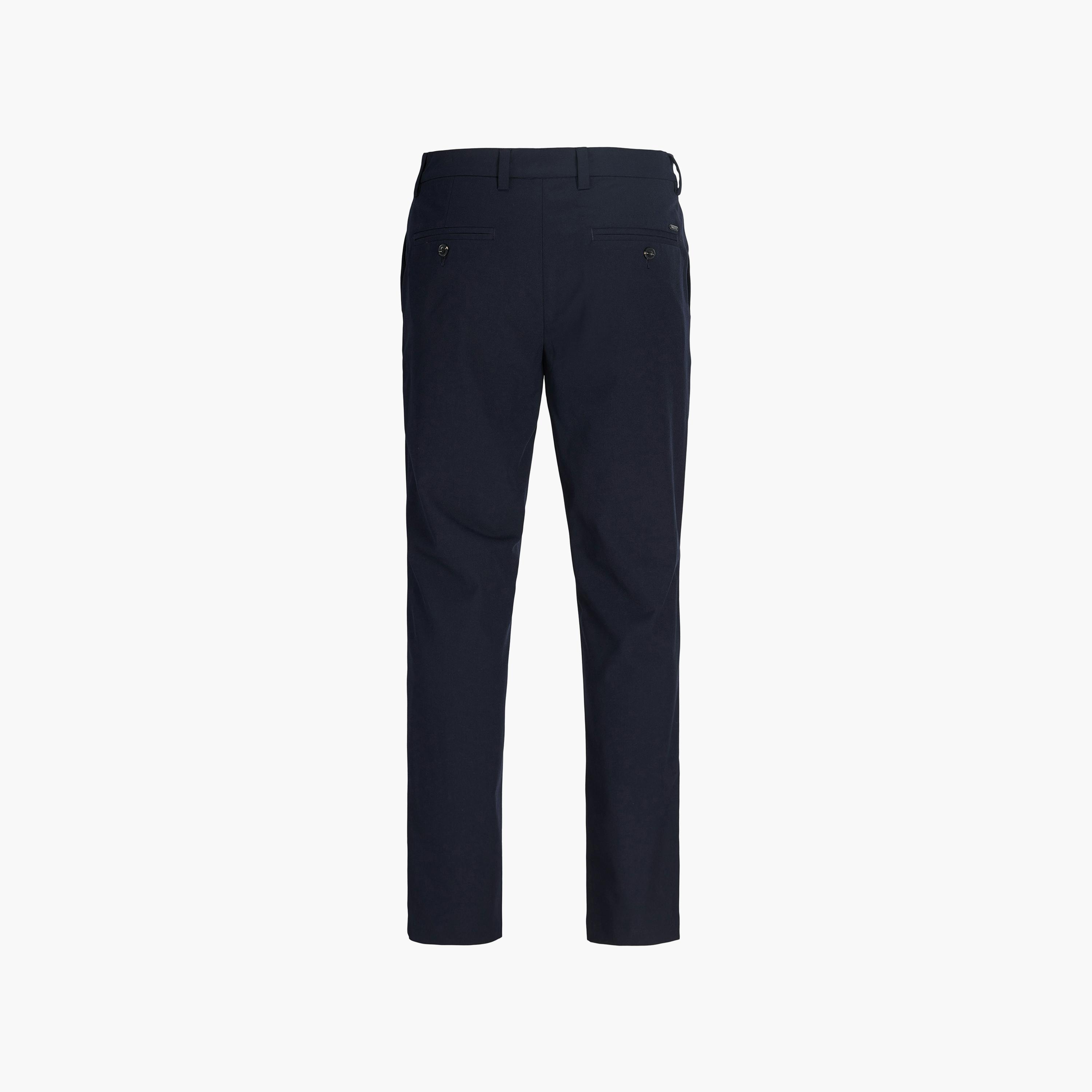 بنطلون رجالي سادة بخصر متوسط الارتفاع وقفل أزرار وسحاب من جاك آند جونز-men-clothing-bottoms-trousersandchinos-trousers-image-22