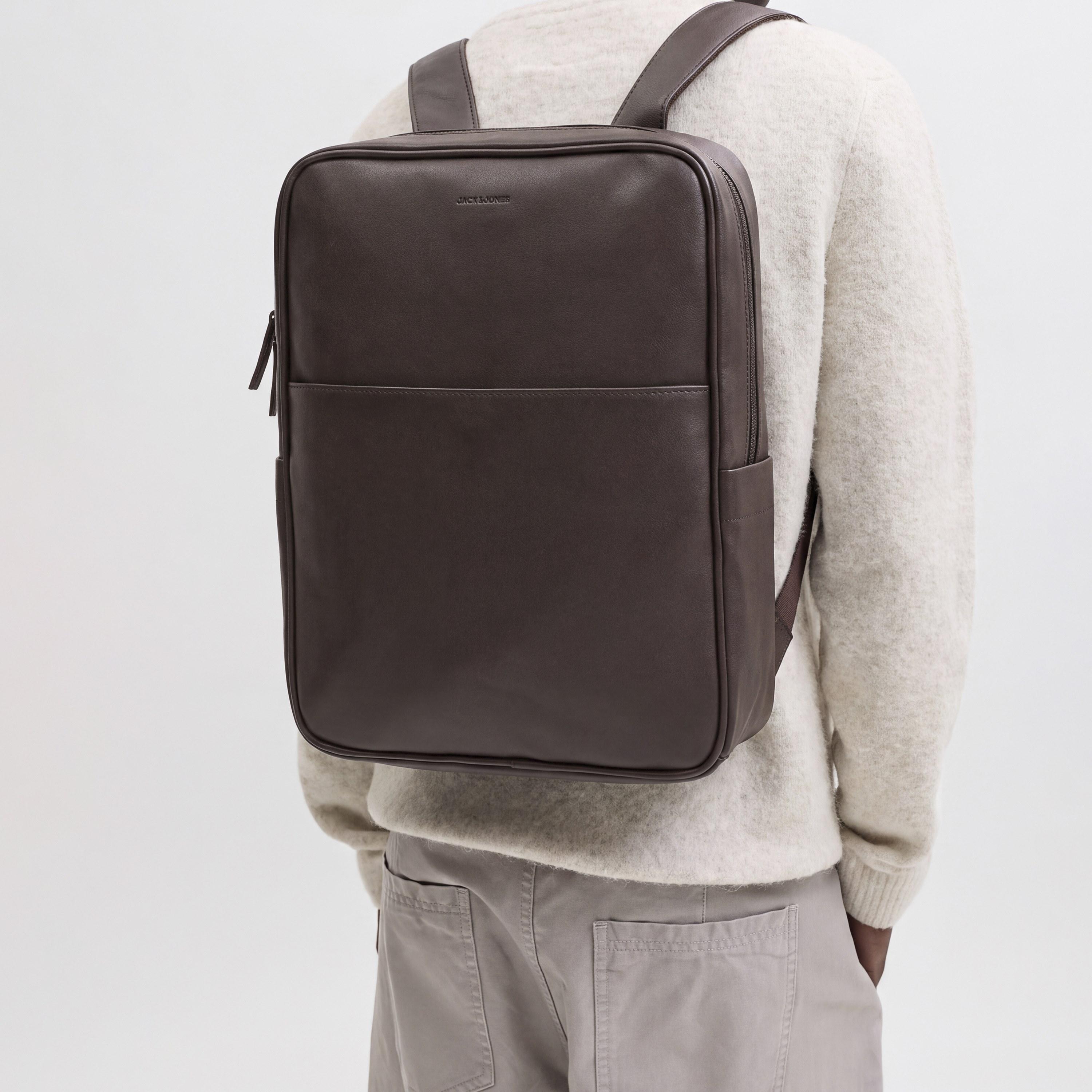 Jack & Jones Plain Men's Backpack with Zip Closure & Adjustable Shoulder Straps | LWH : 241734 CM-men-bags-image-12
