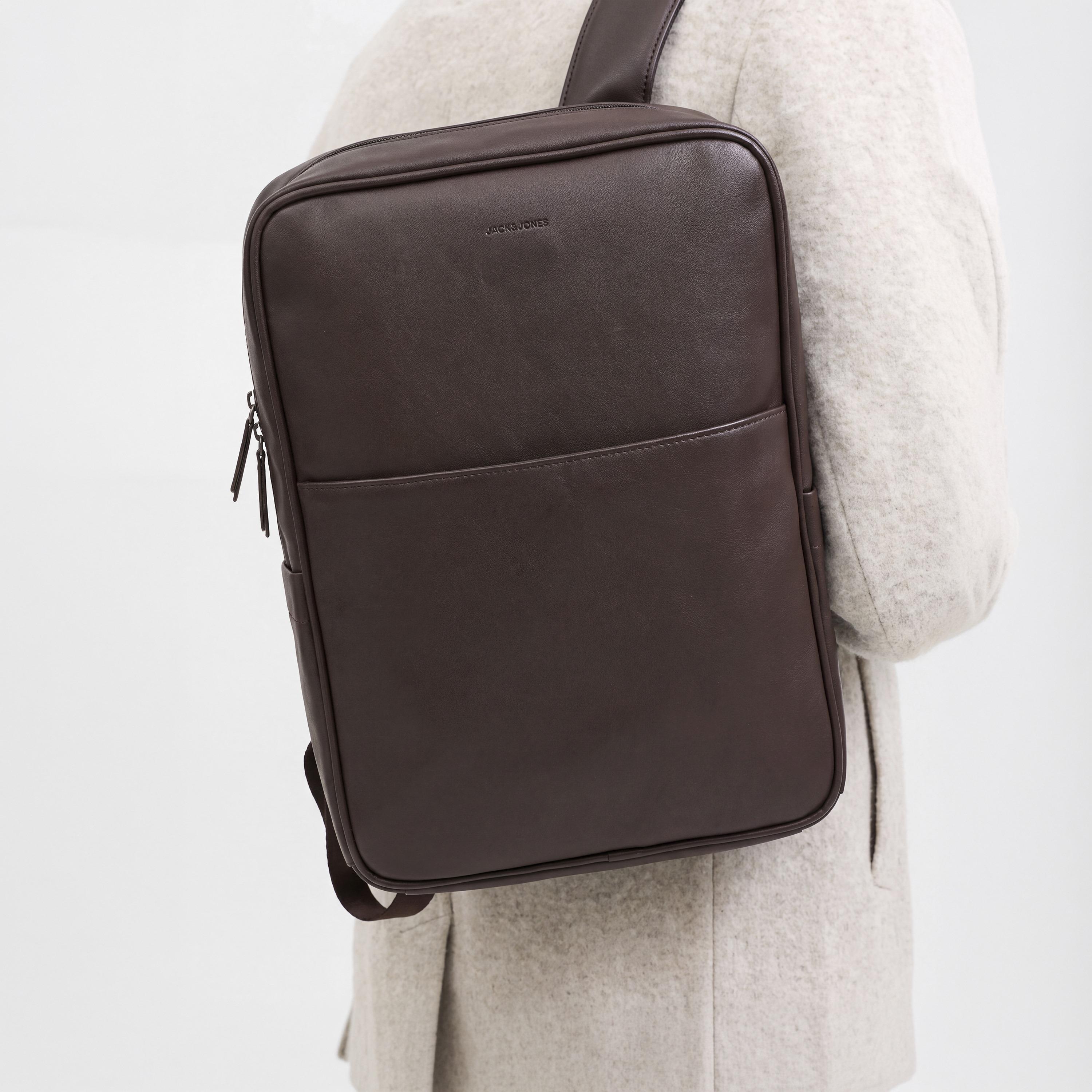 Jack & Jones Plain Men's Backpack with Zip Closure & Adjustable Shoulder Straps | LWH : 241734 CM-men-bags-image-13