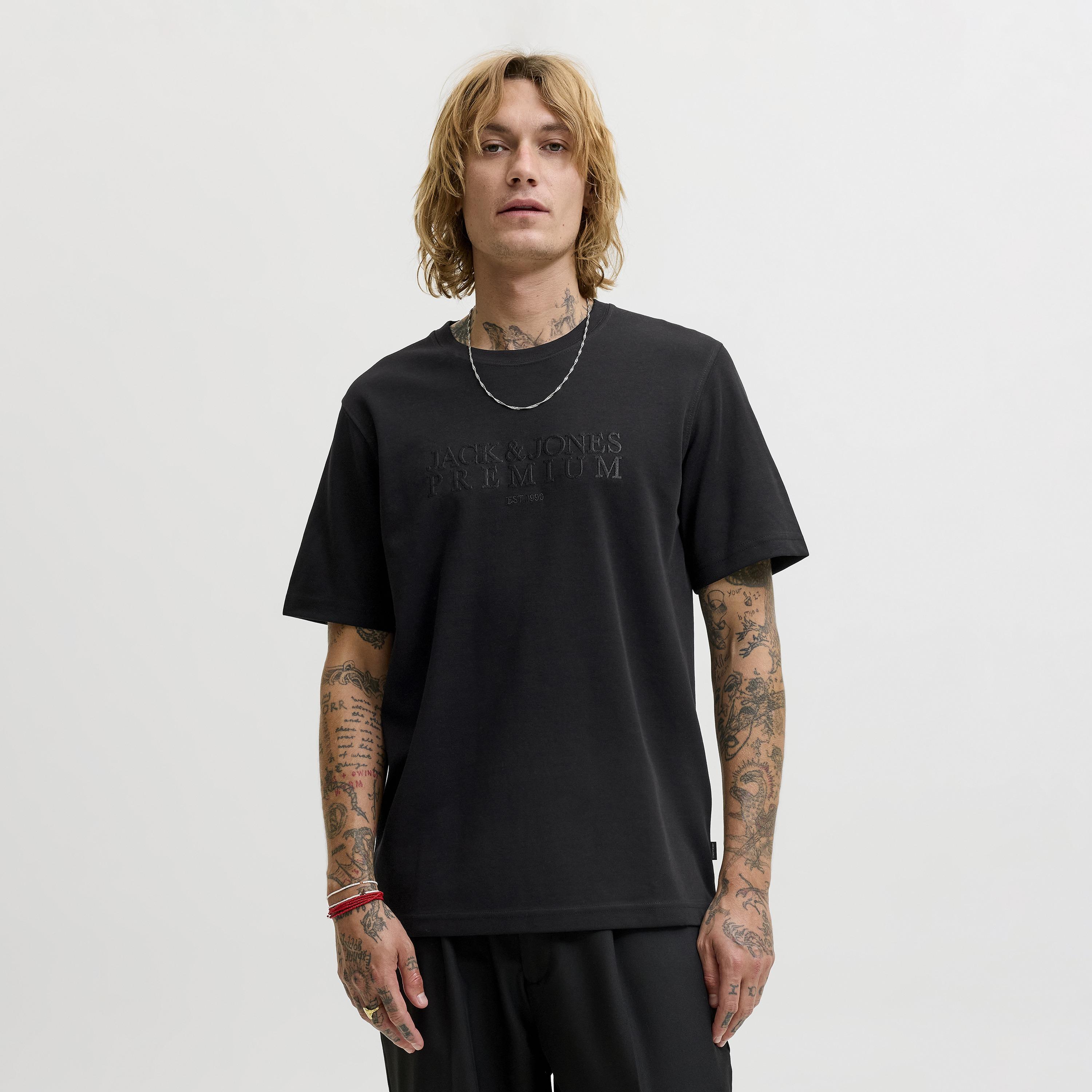 Jack & Jones Typographic Print Round Neck Short Sleeves Men's T-Shirt-men-clothing-tshirtsandpolos-tshirts-image-13