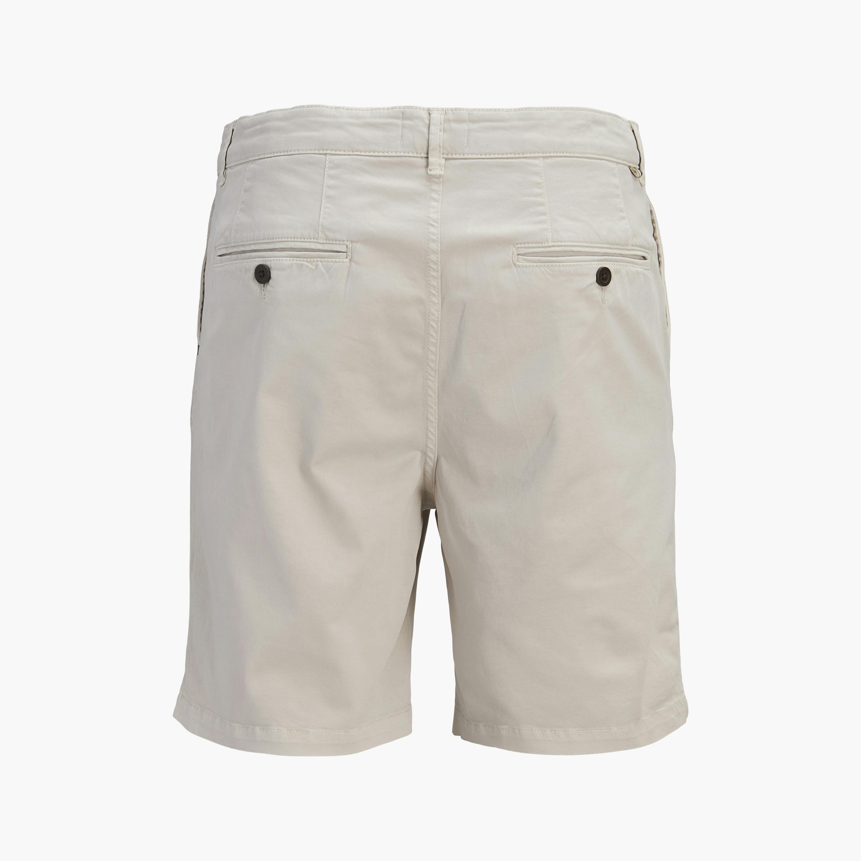 Jack & Jones Plain Mid-Rise Button and Zip Fly Men's Chino Shorts-men-clothing-bottoms-shorts-image-24