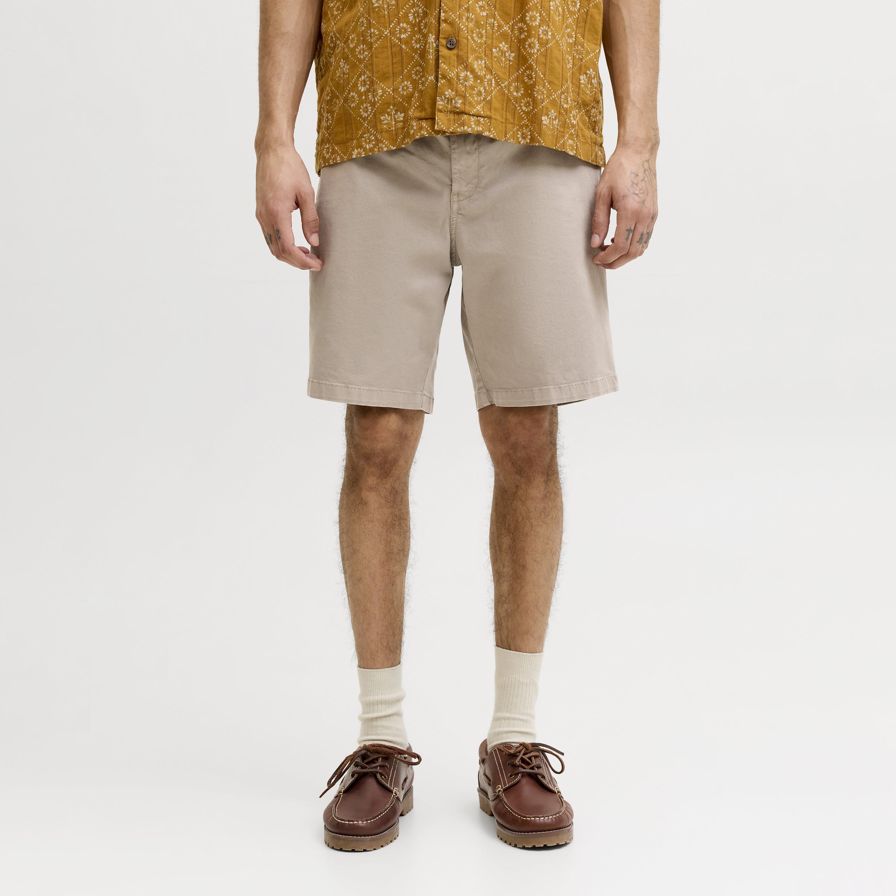 Jack & Jones Plain Mid-Rise Button and Zip Fly Men's Chino Shorts-men-clothing-bottoms-shorts-image-9