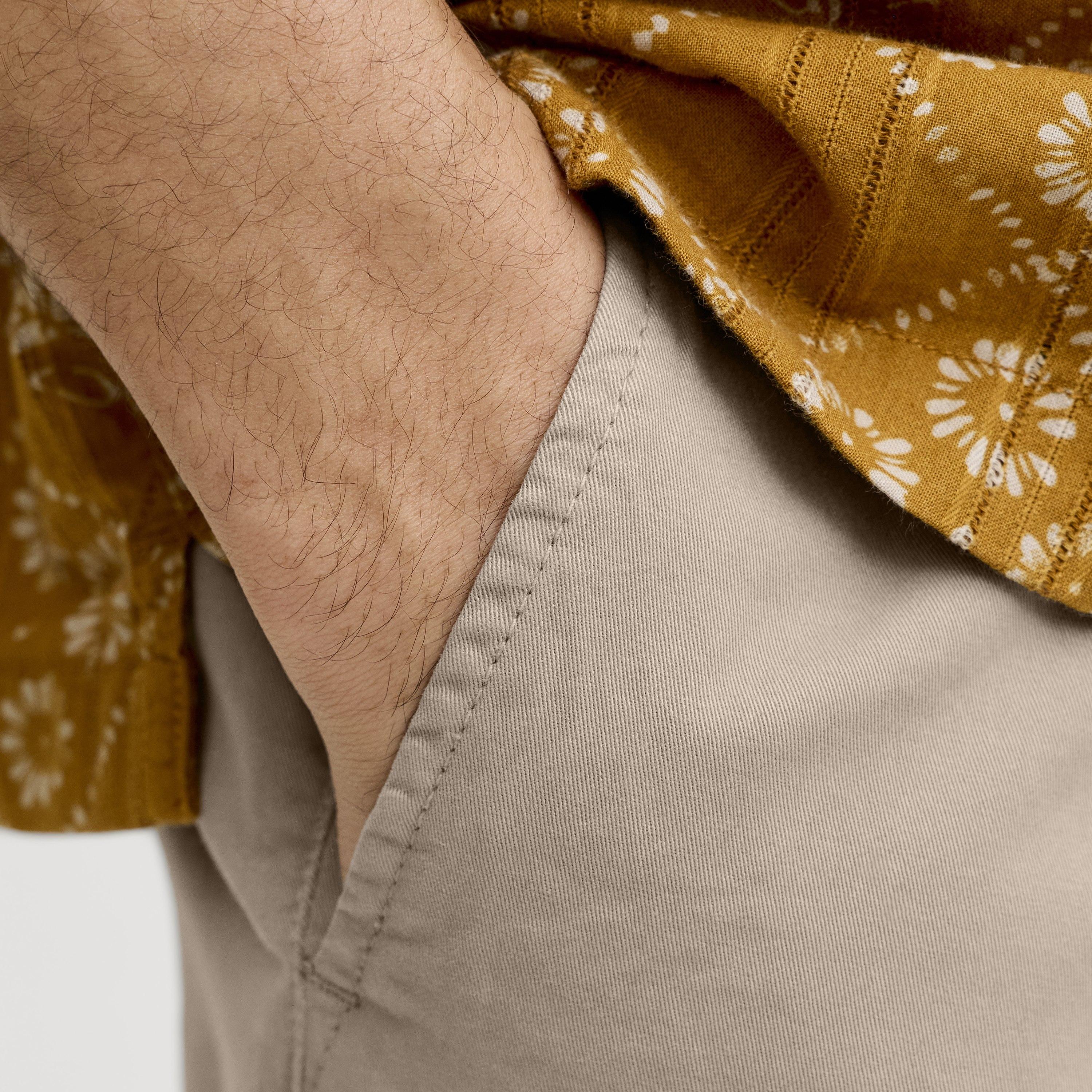 Jack & Jones Plain Mid-Rise Button and Zip Fly Men's Chino Shorts-men-clothing-bottoms-shorts-image-3