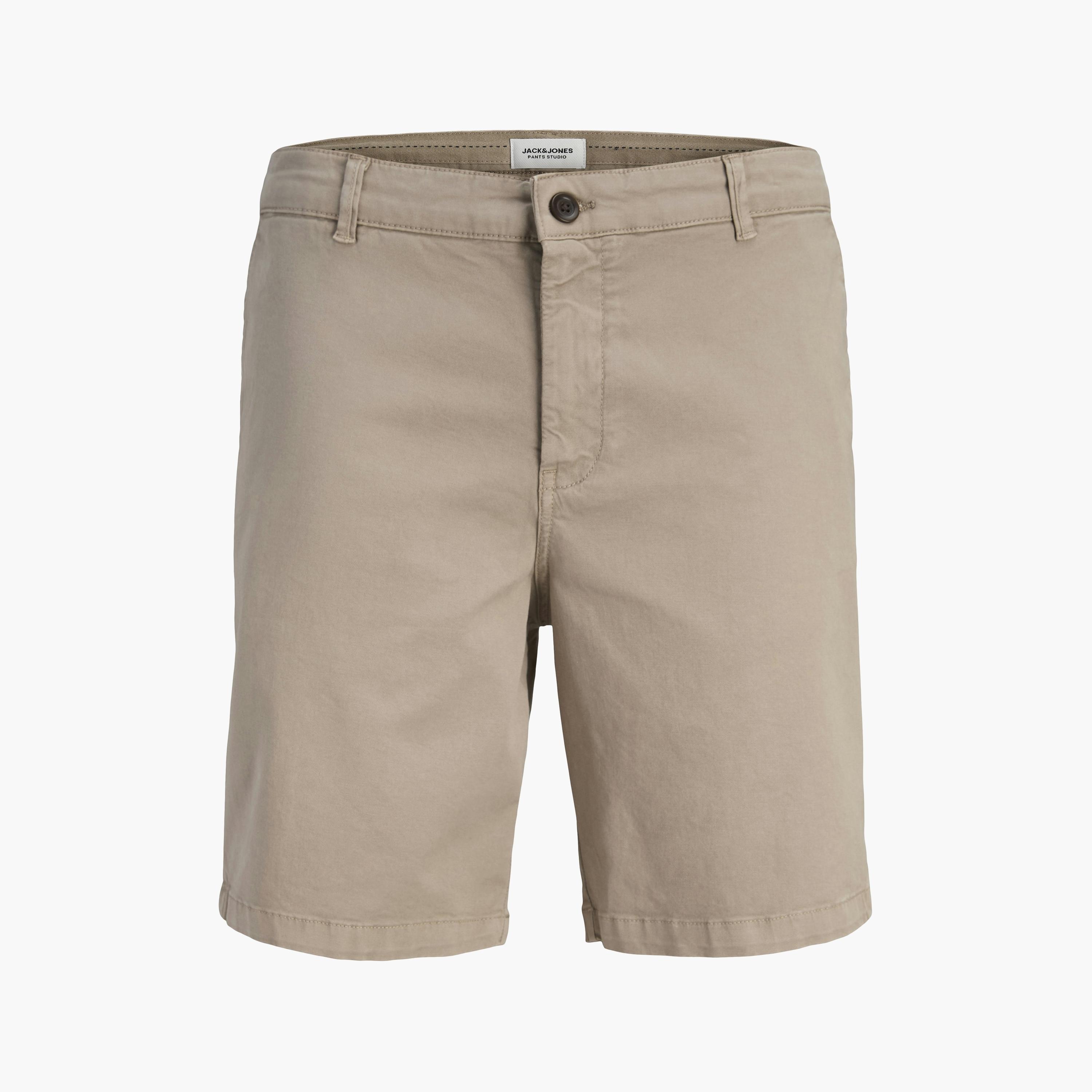 Jack & Jones Plain Mid-Rise Button and Zip Fly Men's Chino Shorts-men-clothing-bottoms-shorts-image-15
