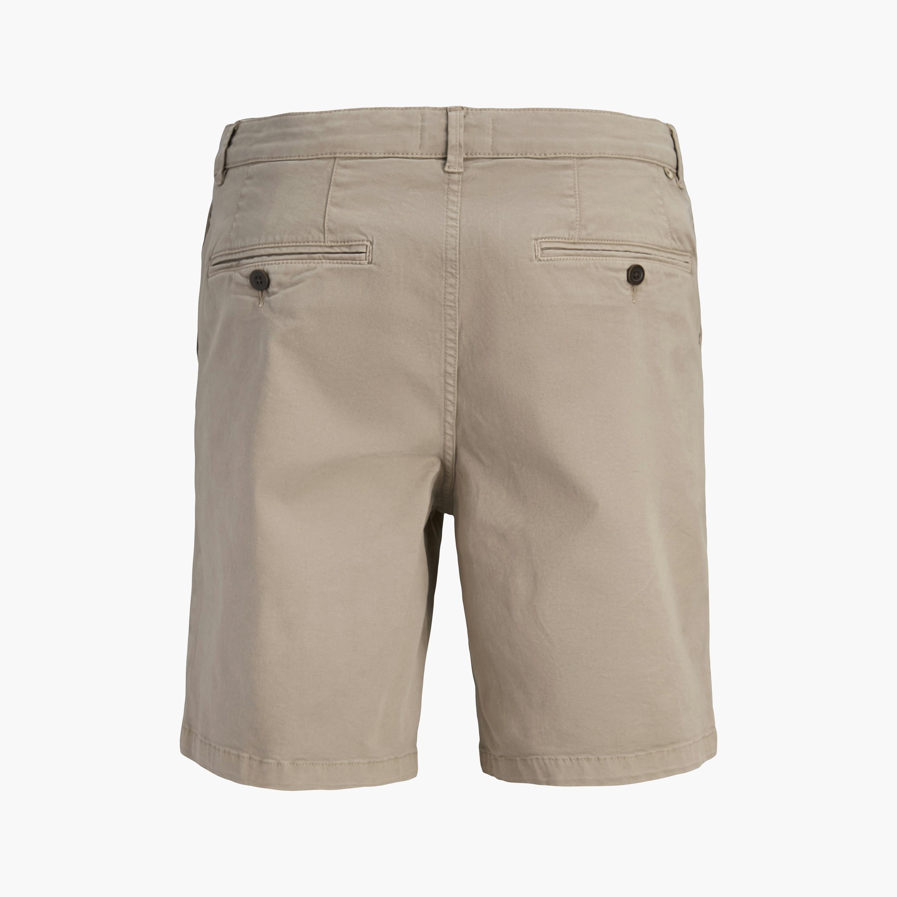 Jack & Jones Plain Mid-Rise Button and Zip Fly Men's Chino Shorts-men-clothing-bottoms-shorts-image-16