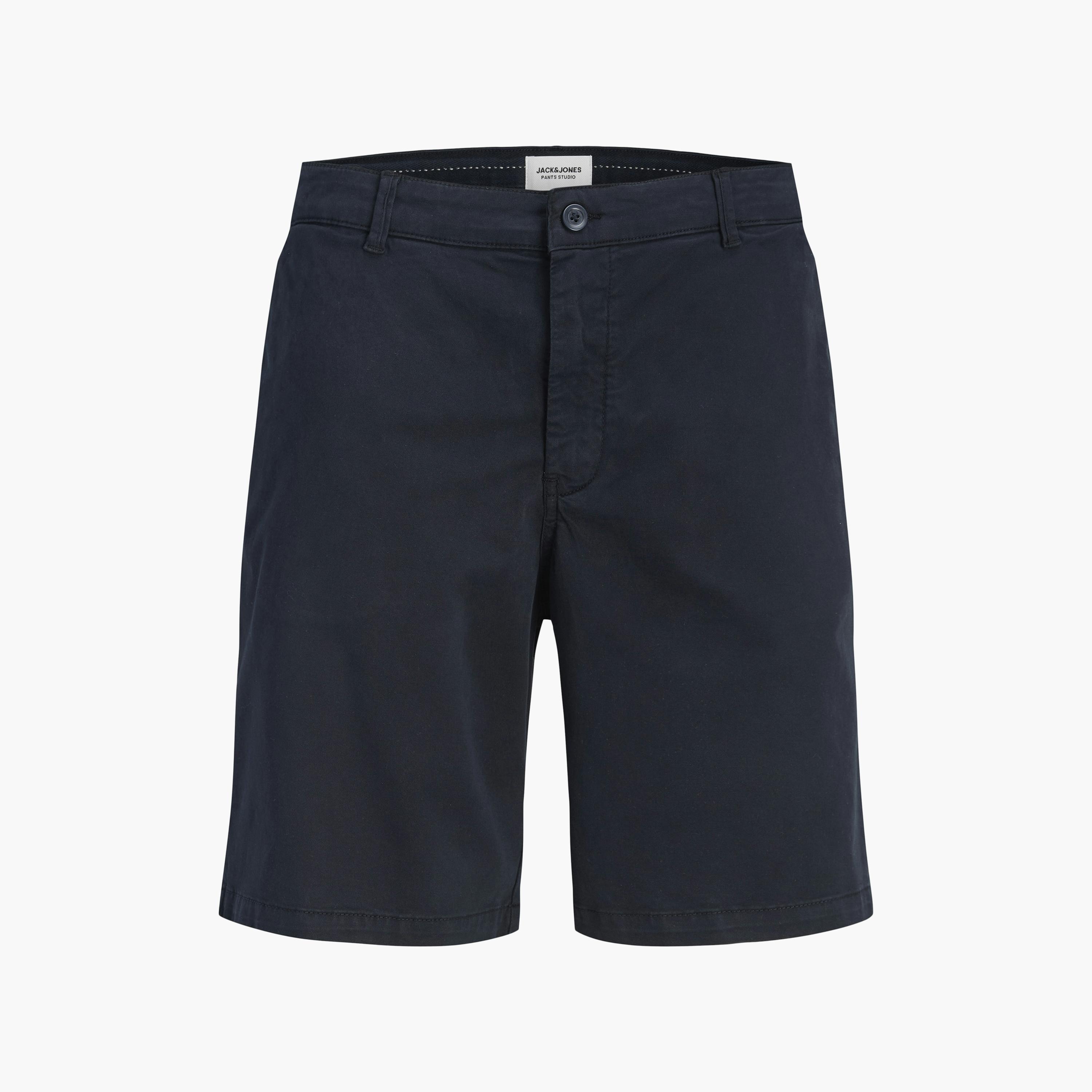 Jack & Jones Plain Mid-Rise Button and Zip Fly Men's Chino Shorts-men-clothing-bottoms-shorts-image-7