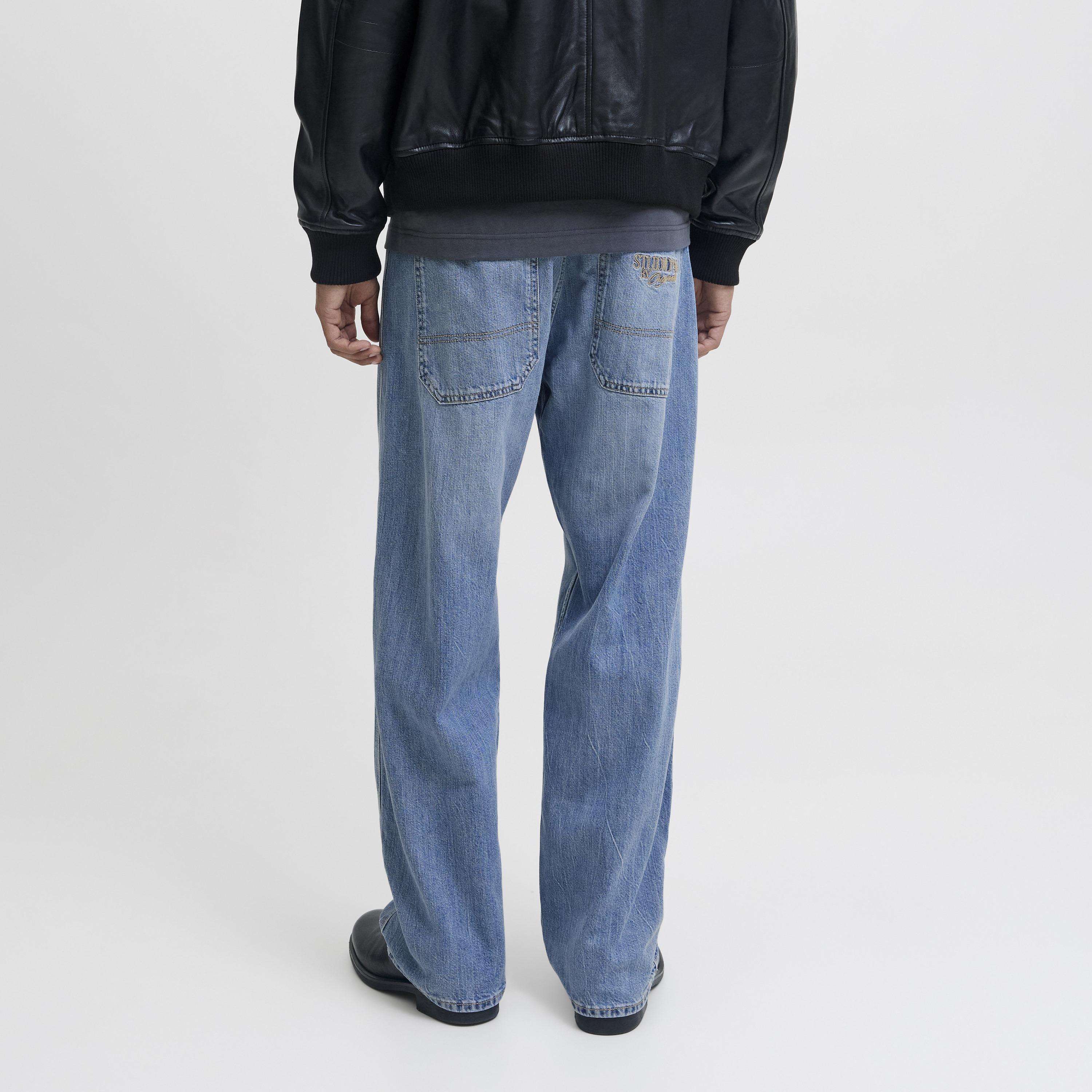 Jack & Jones Wide Leg Fit Mid Washed Mid-Rise Men's Jeans-men-clothing-bottoms-jeans-image-4