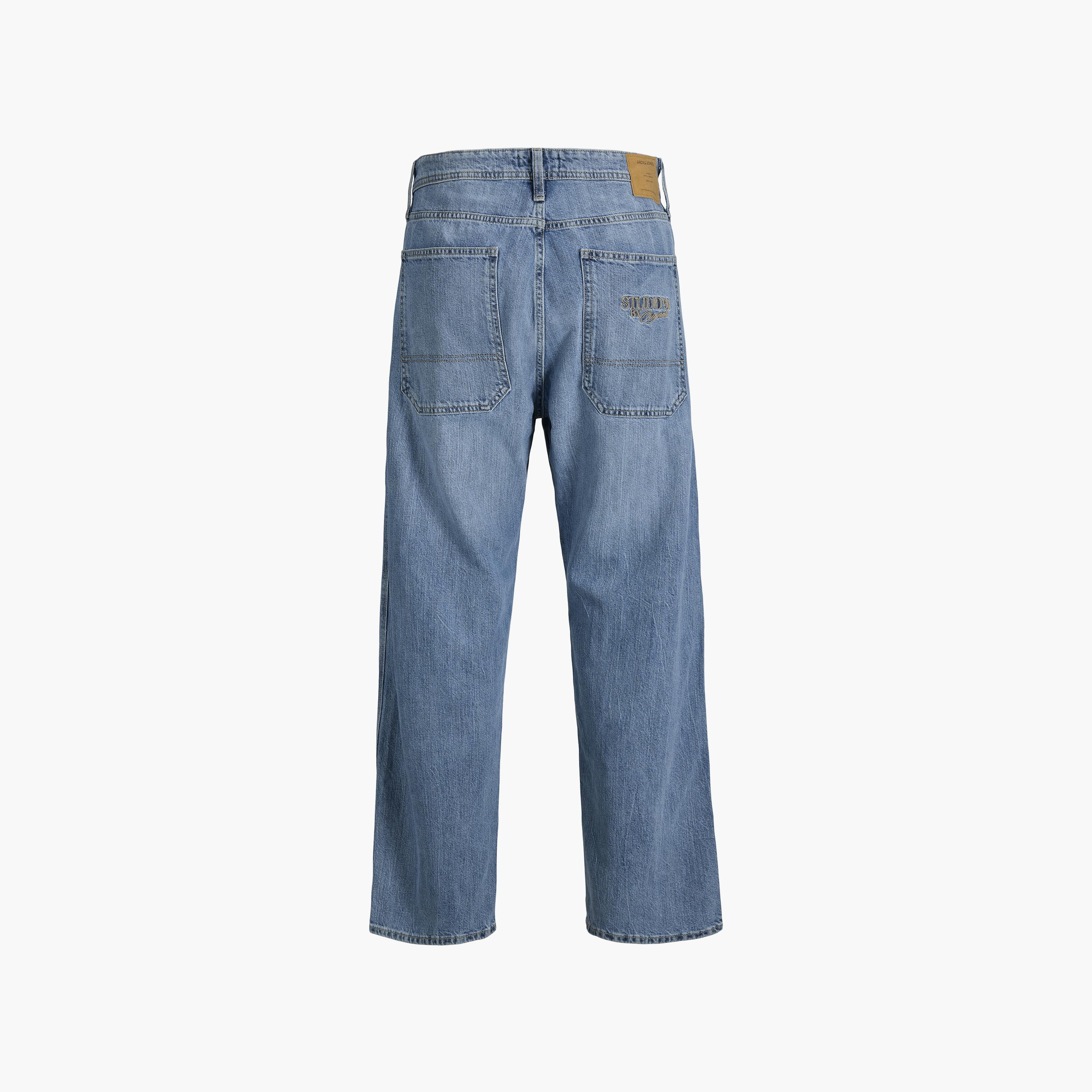 Jack & Jones Wide Leg Fit Mid Washed Mid-Rise Men's Jeans-men-clothing-bottoms-jeans-image-8