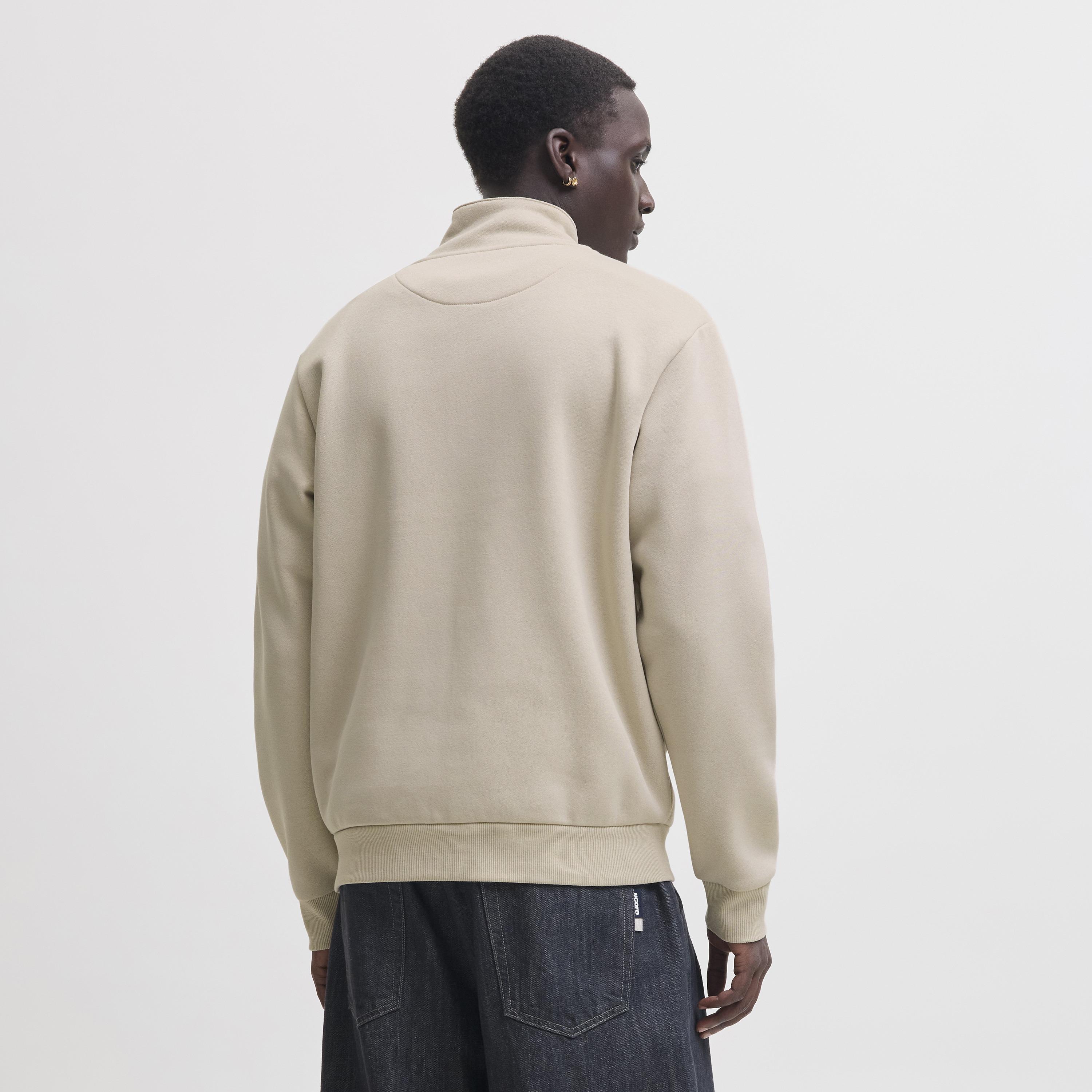 Jack & Jones Plain High Neck Long Sleeves Men's Zip Through Sweatshirt-men-winterwear-hoodiesandsweatshirts-image-4