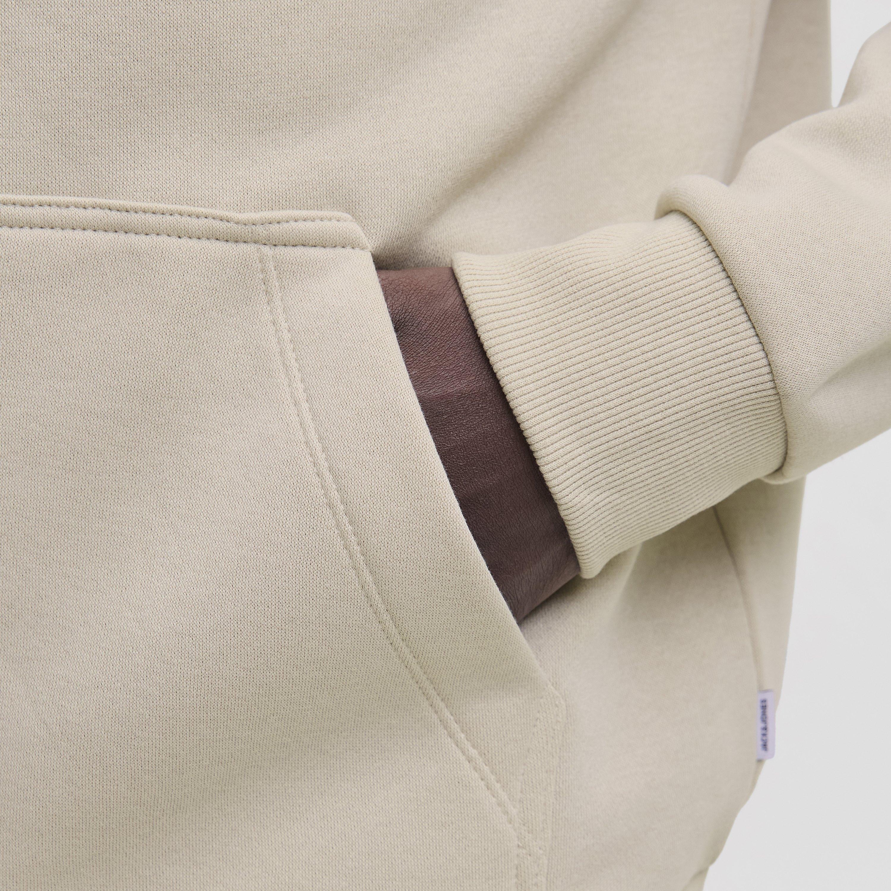Jack & Jones Plain High Neck Long Sleeves Men's Zip Through Sweatshirt-men-winterwear-hoodiesandsweatshirts-image-5
