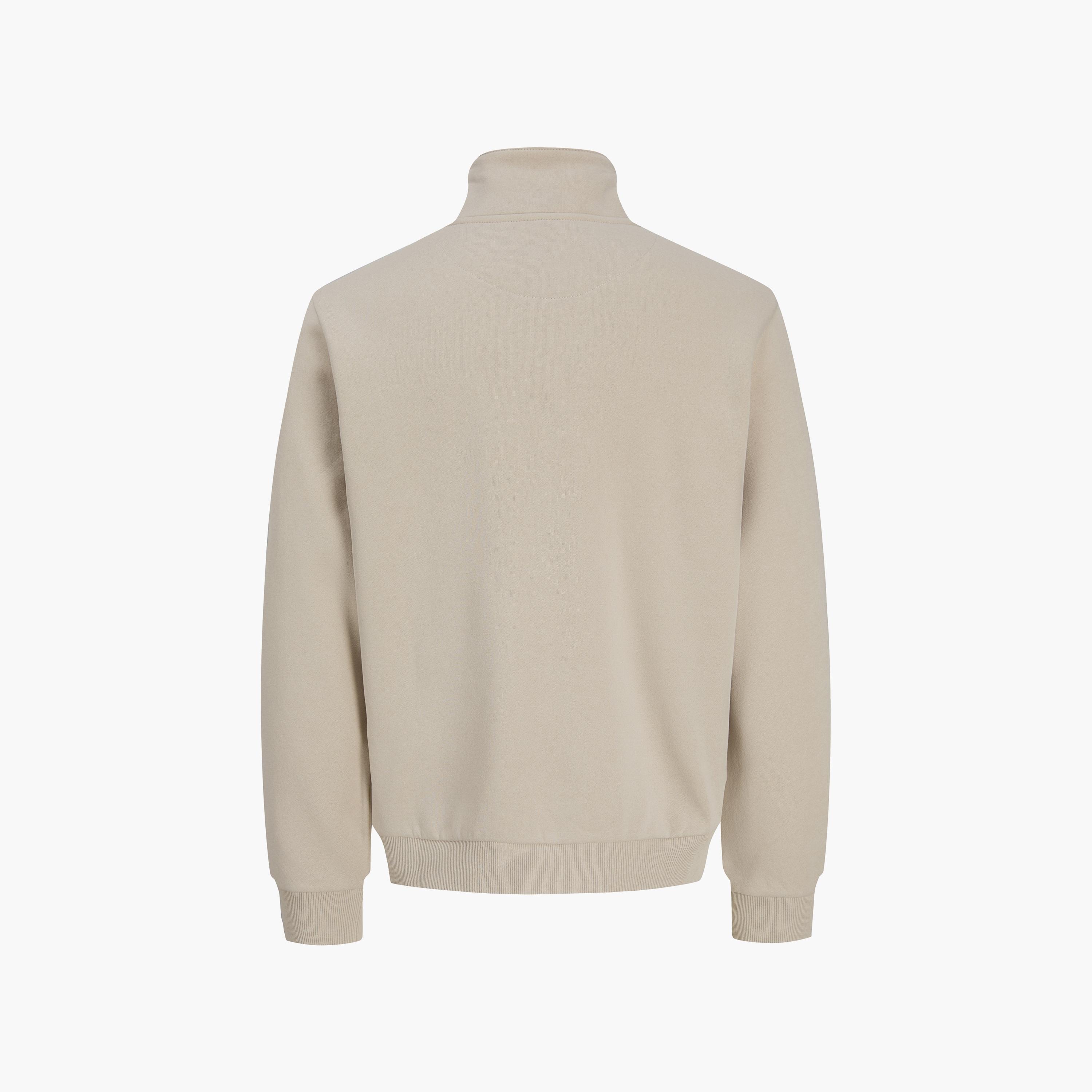Jack & Jones Plain High Neck Long Sleeves Men's Zip Through Sweatshirt-men-winterwear-hoodiesandsweatshirts-image-16