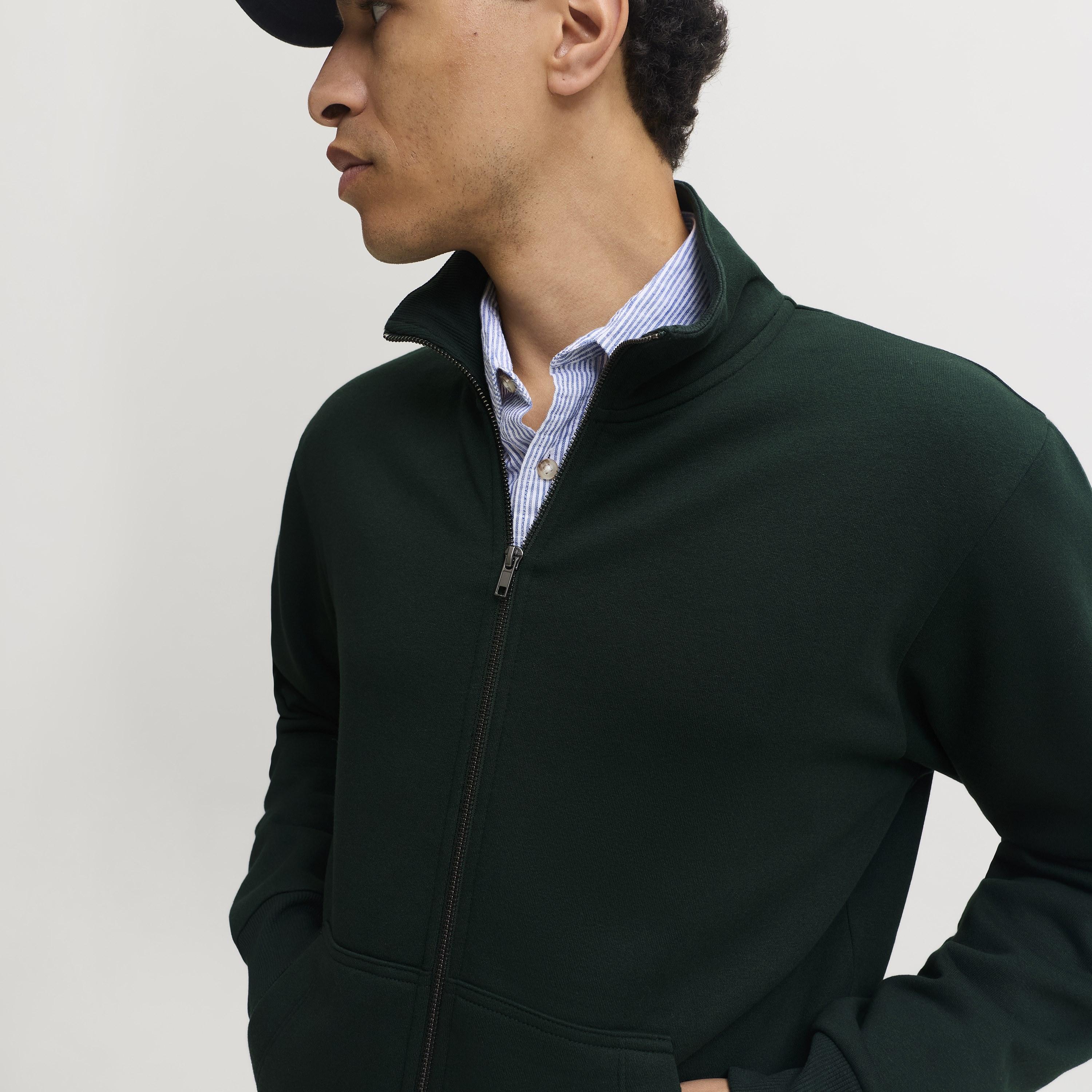 Jack & Jones Plain High Neck Long Sleeves Men's Zip Through Sweatshirt-men-winterwear-hoodiesandsweatshirts-image-19