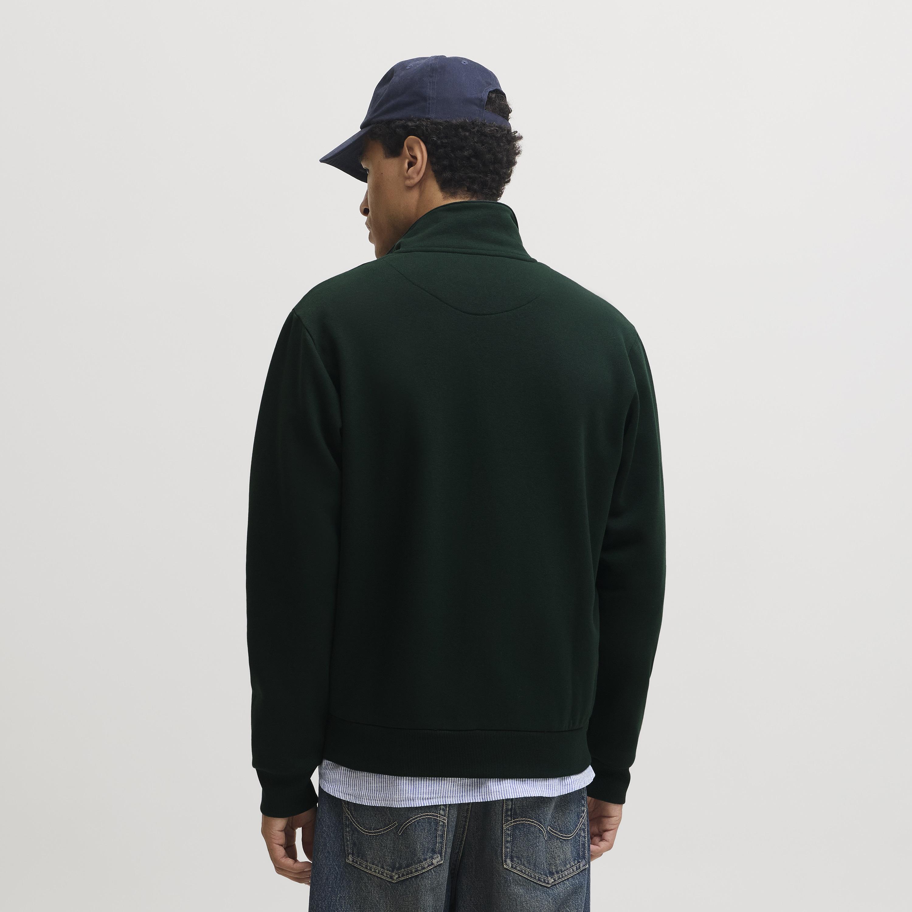 Jack & Jones Plain High Neck Long Sleeves Men's Zip Through Sweatshirt-men-winterwear-hoodiesandsweatshirts-image-20