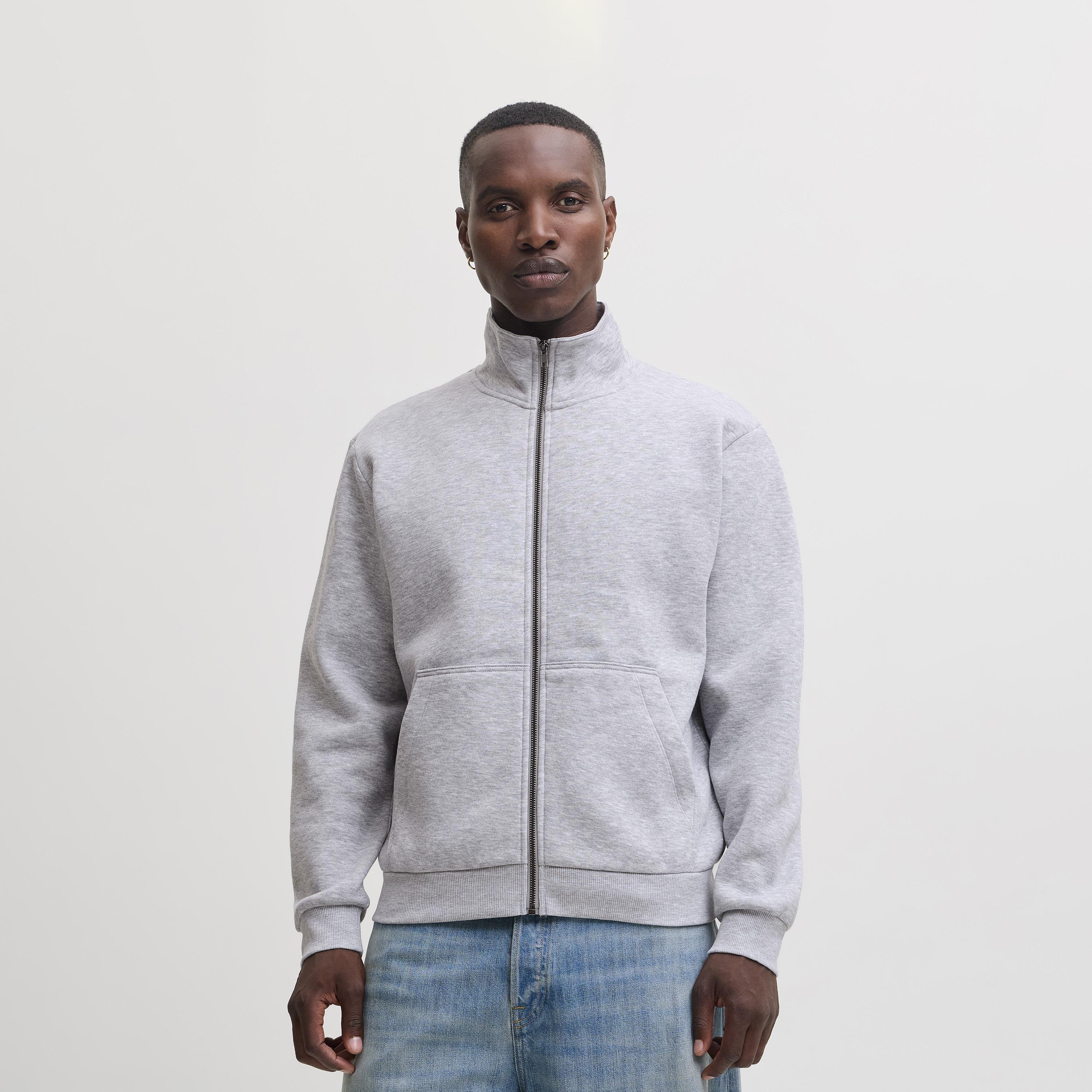 Jack & Jones Plain High Neck Long Sleeves Men's Zip Through Sweatshirt-men-winterwear-hoodiesandsweatshirts-image-1
