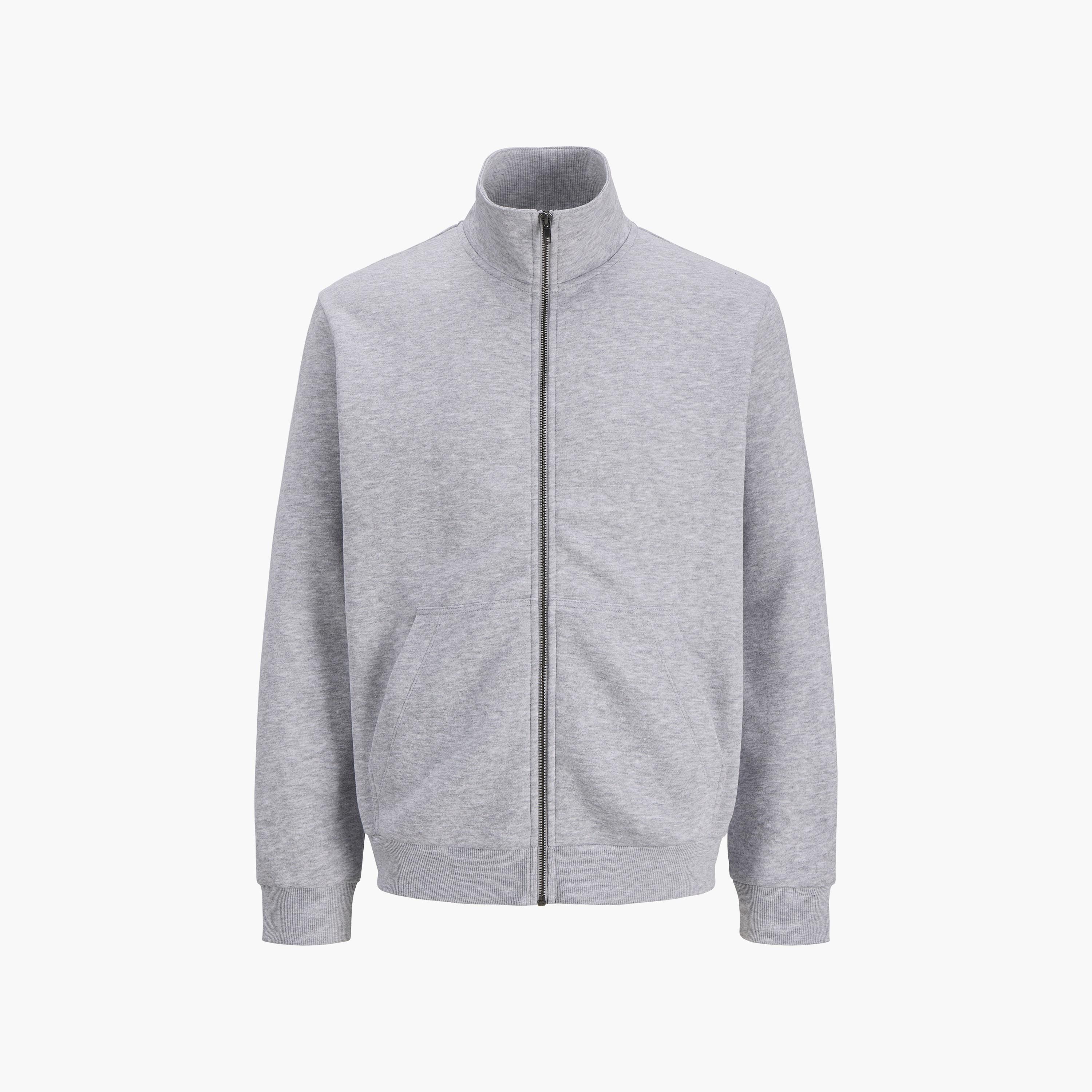 Jack & Jones Plain High Neck Long Sleeves Men's Zip Through Sweatshirt-men-winterwear-hoodiesandsweatshirts-image-7