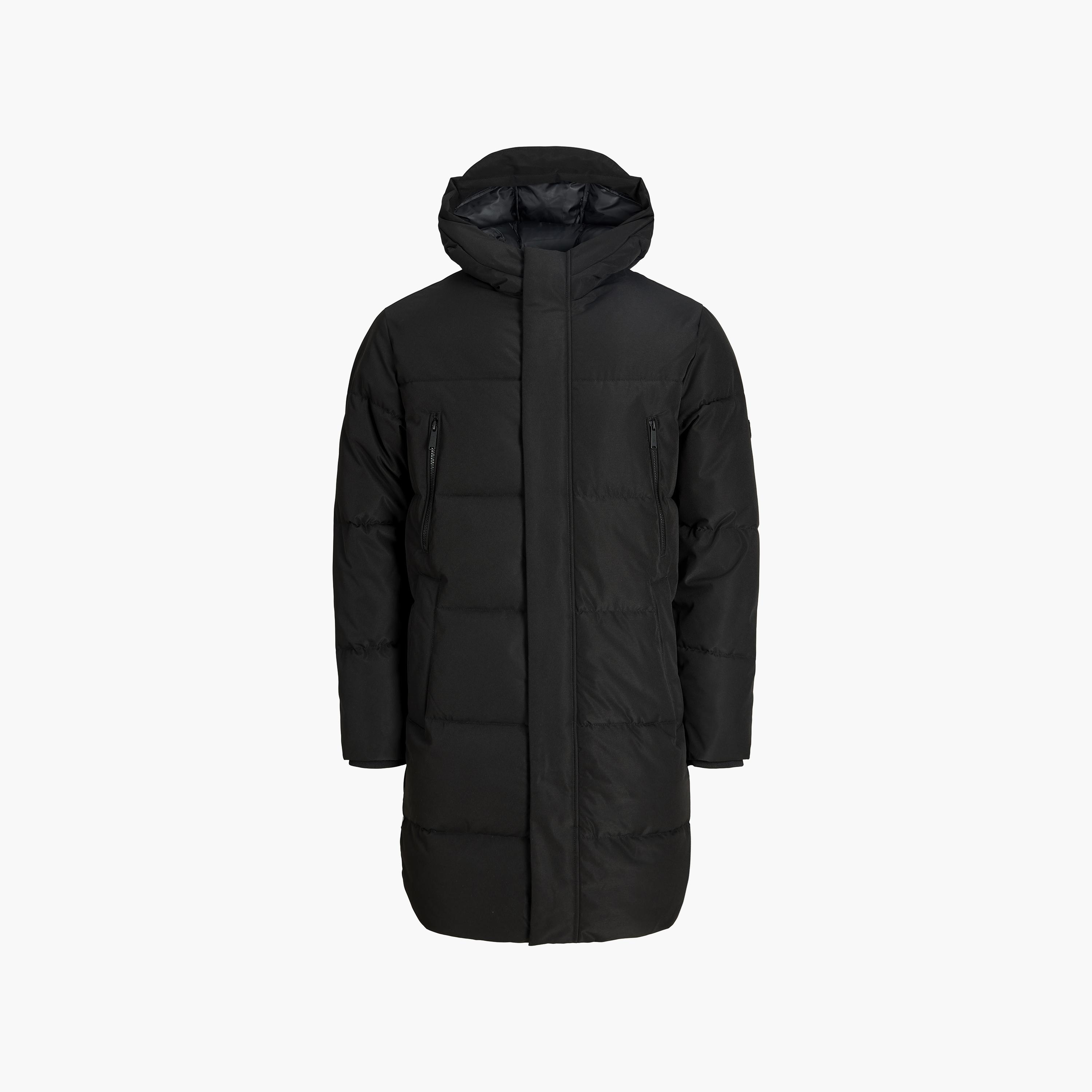 جاكيت منفوخ (بافر) رجالي جاك آند جونز سادة بغطاء رأس (هودي) وأكمام طويلة-men-clothing-jacketsandblazers-jackets-image-5