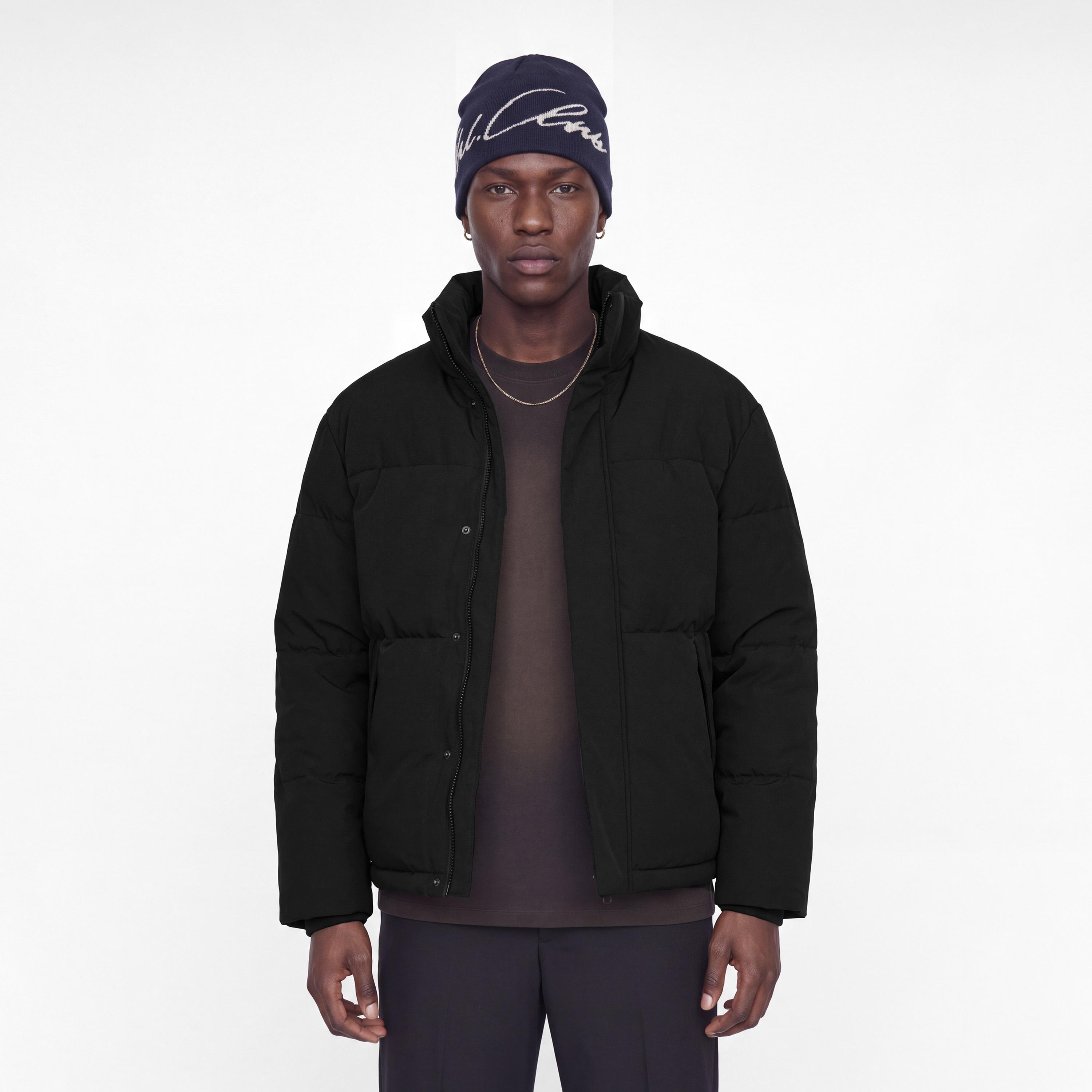 جاكيت بافر رجالي سادة بياقة عالية قائمة من جاك آند جونز-men-clothing-jacketsandblazers-jackets-image-1