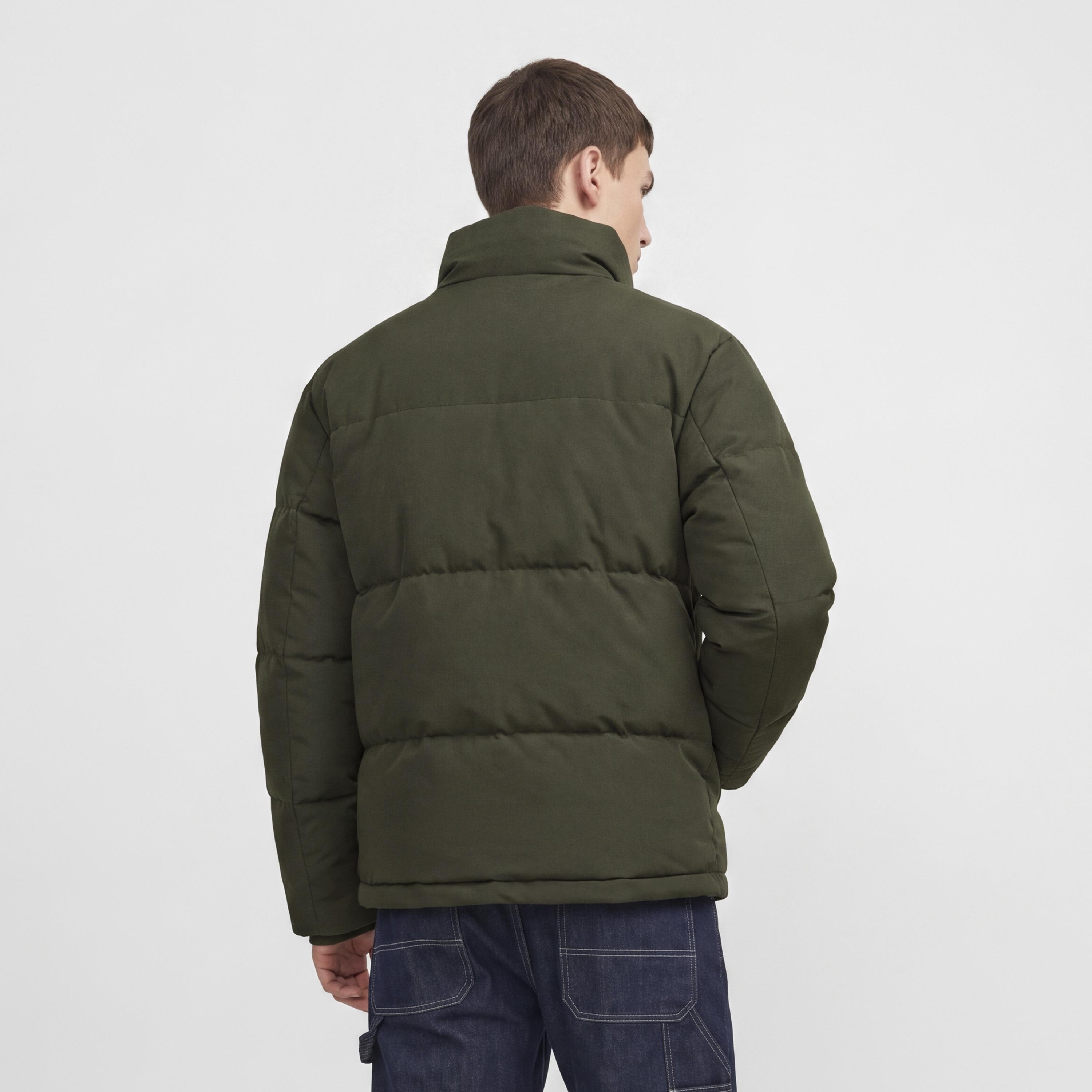 جاكيت بافر رجالي سادة بياقة عالية قائمة من جاك آند جونز-men-clothing-jacketsandblazers-jackets-image-4