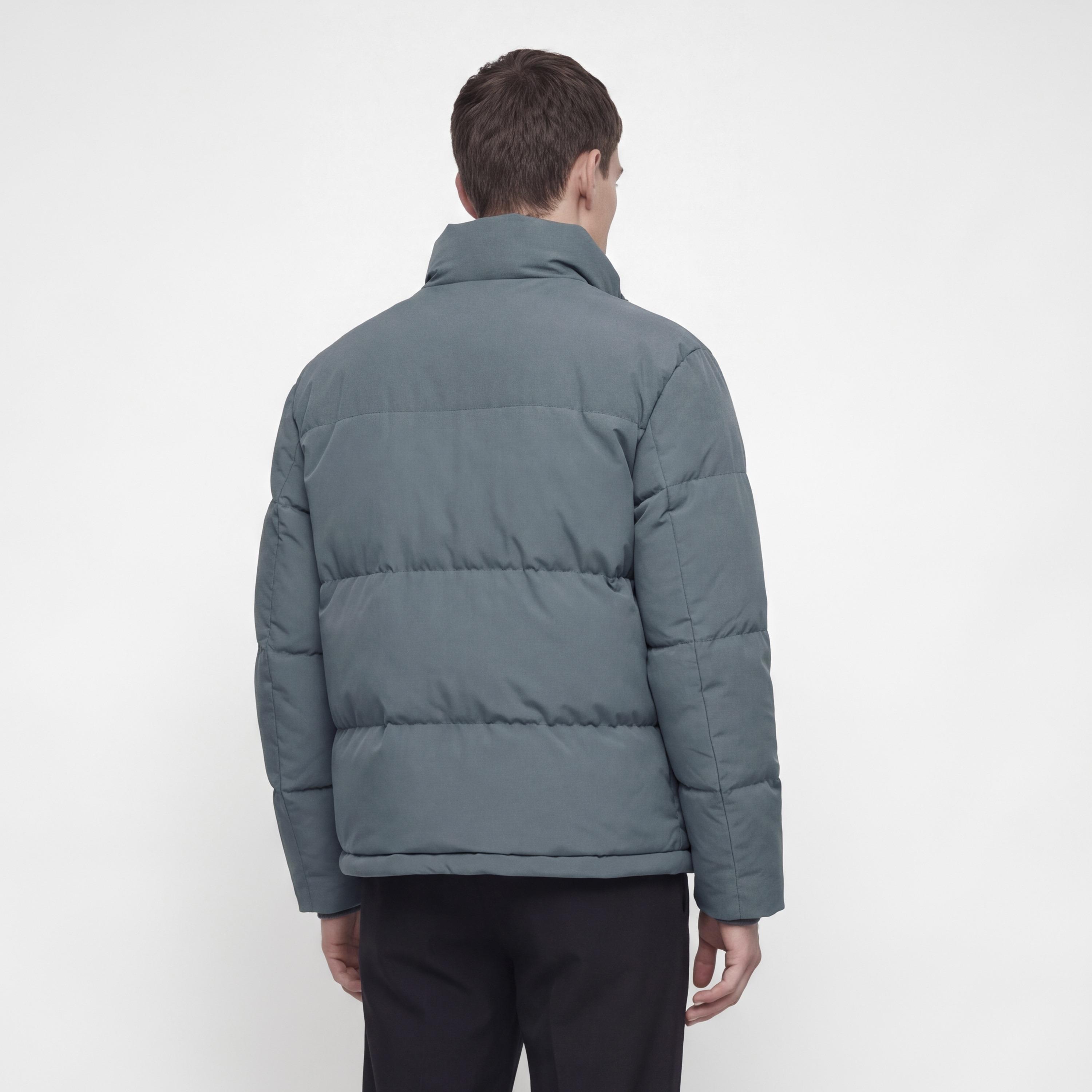 جاكيت بافر رجالي سادة بياقة عالية قائمة من جاك آند جونز-men-clothing-jacketsandblazers-jackets-image-5
