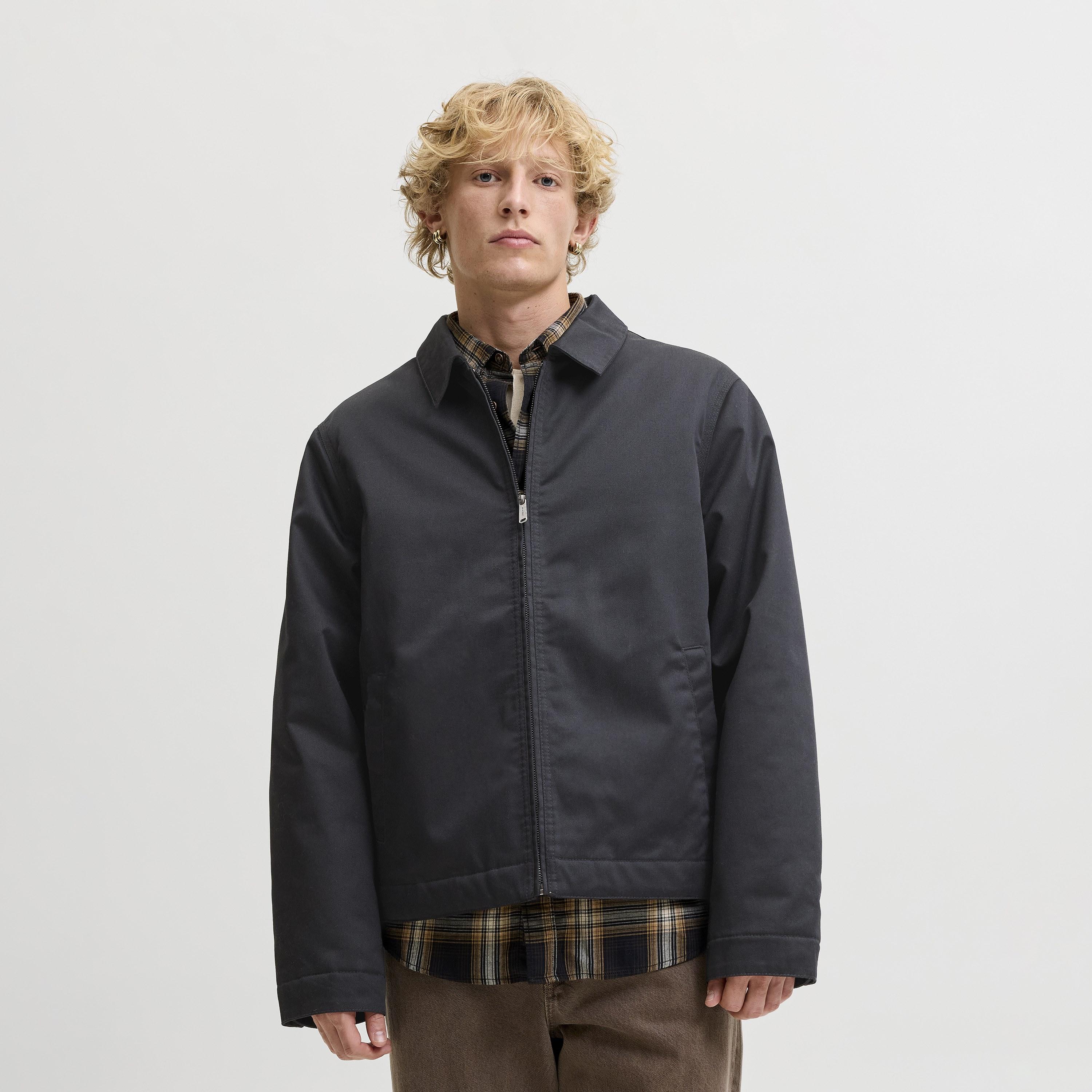 Jack & Jones Plain Spread Collar Long Sleeves Men's Jacket-men-clothing-jacketsandblazers-jackets-image-1