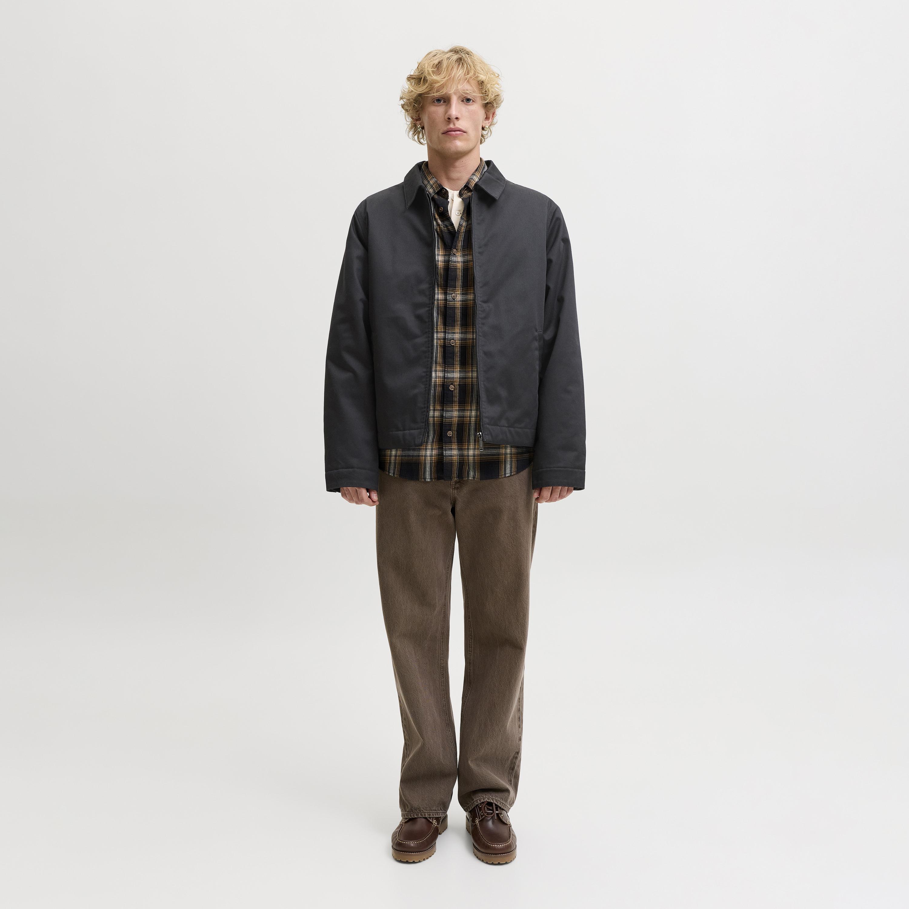 Jack & Jones Plain Spread Collar Long Sleeves Men's Jacket-men-clothing-jacketsandblazers-jackets-image-2
