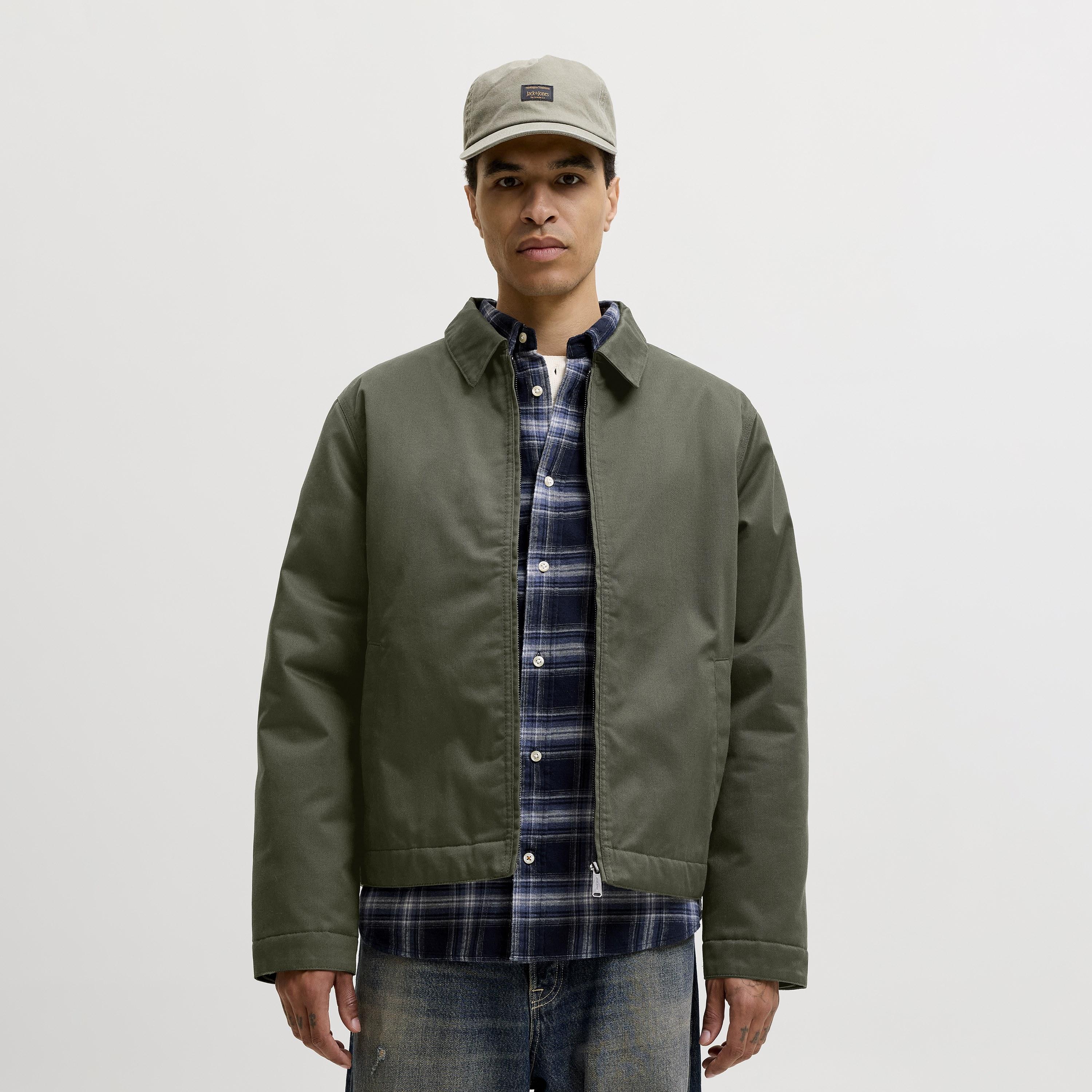 Jack & Jones Plain Spread Collar Long Sleeves Men's Jacket-men-clothing-jacketsandblazers-jackets-image-1