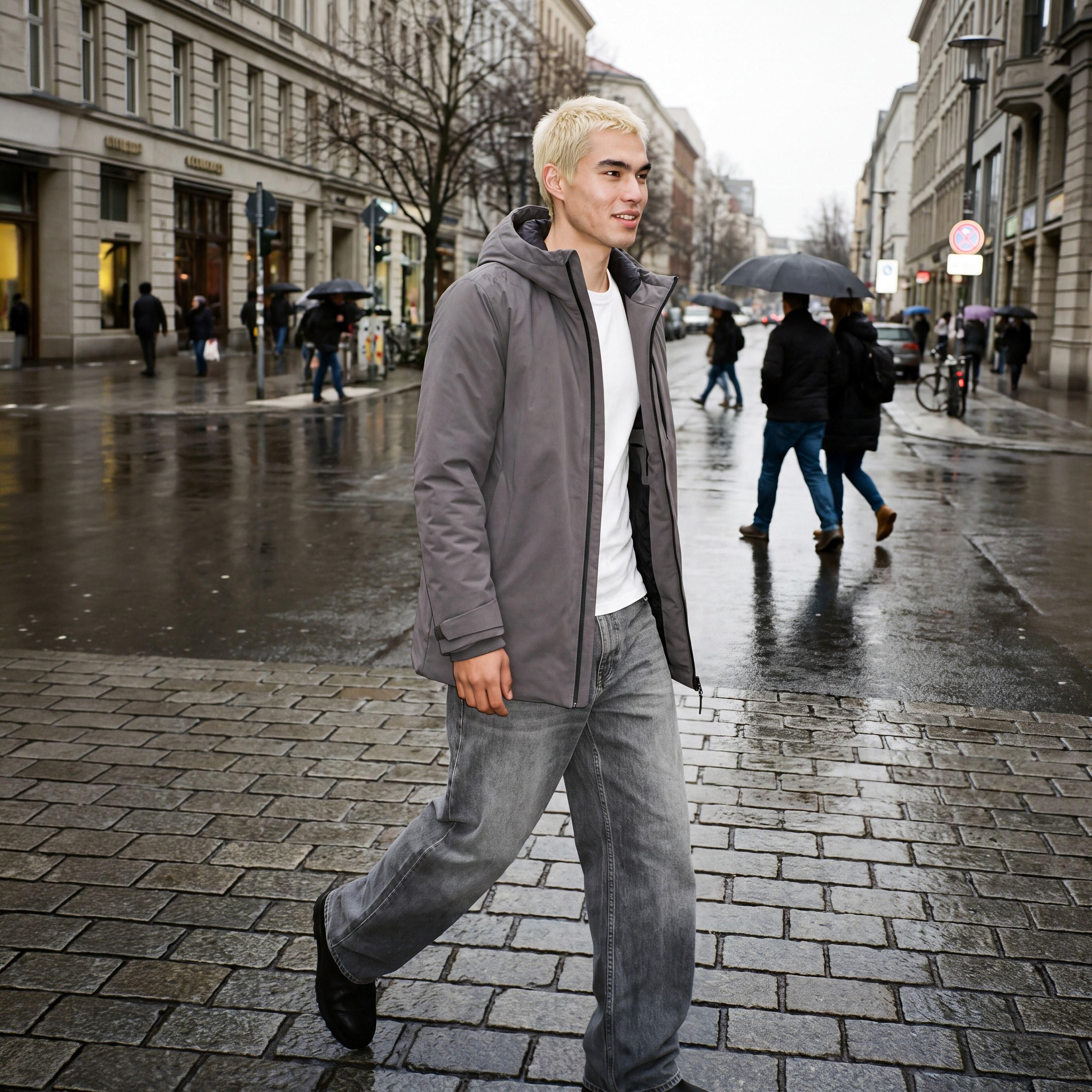 جاكيت باركا رجالي سادة بياقة بقبعة وأكمام طويلة من جاك آند جونز-men-clothing-jacketsandblazers-jackets-image-8