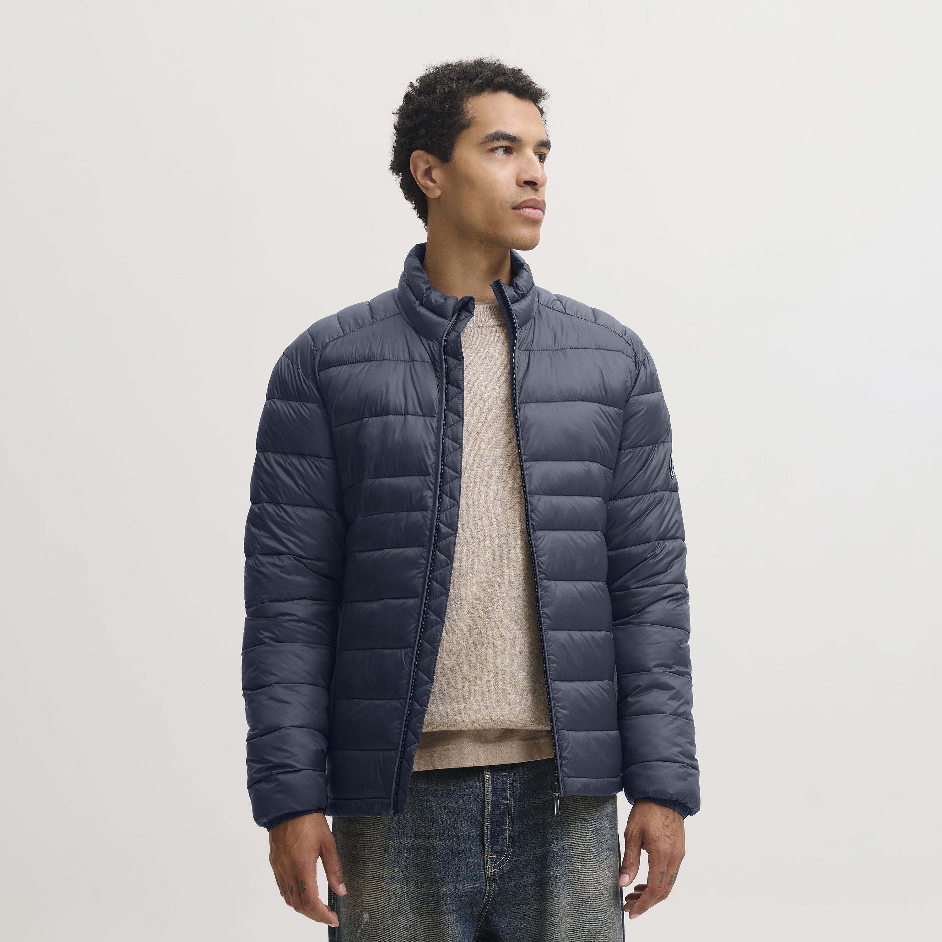 Jack & Jones Plain High Stan Up Collar Long Sleeves Men's Quilted Jacket-men-clothing-jacketsandblazers-jackets-image-1