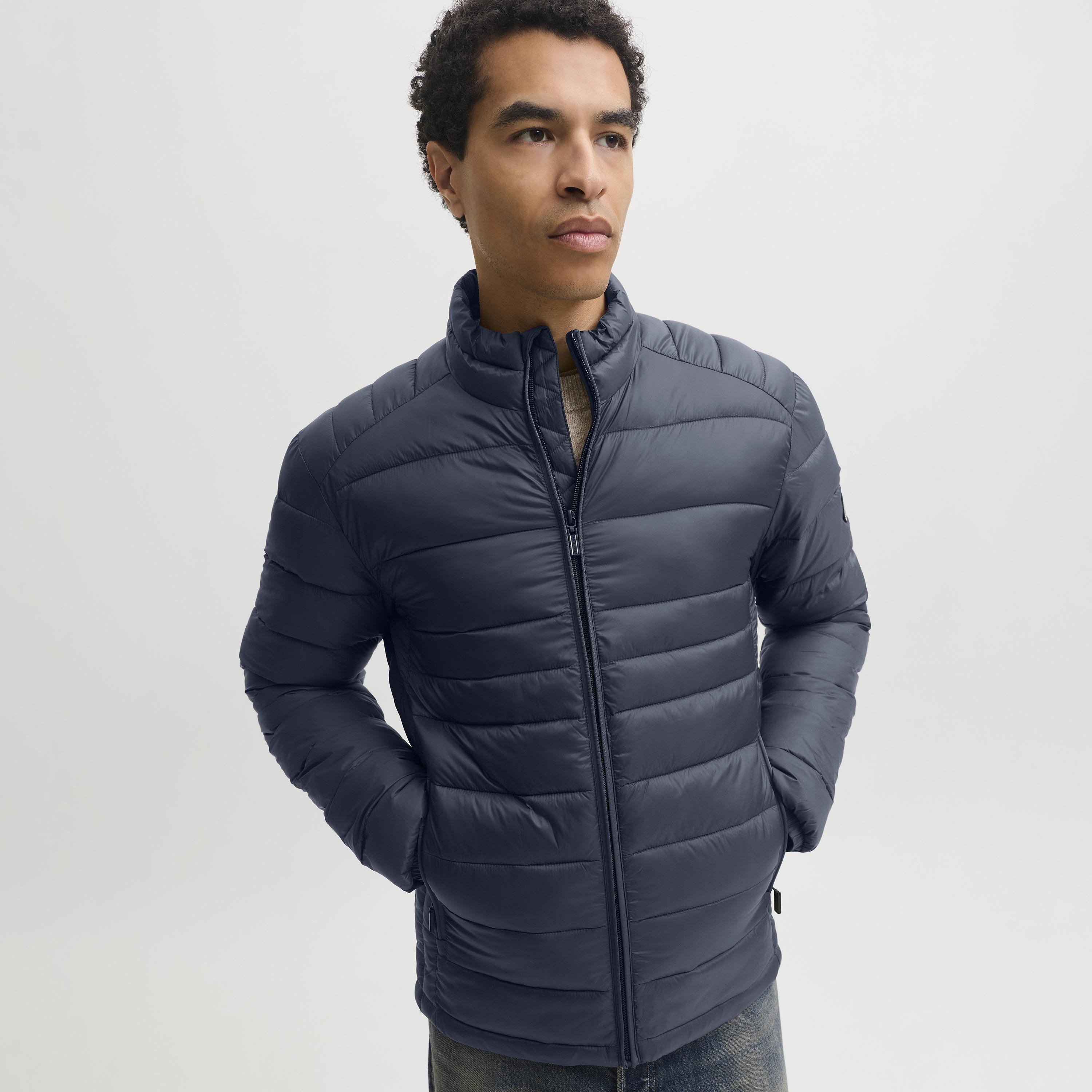 Jack & Jones Plain High Stan Up Collar Long Sleeves Men's Quilted Jacket-men-clothing-jacketsandblazers-jackets-image-3