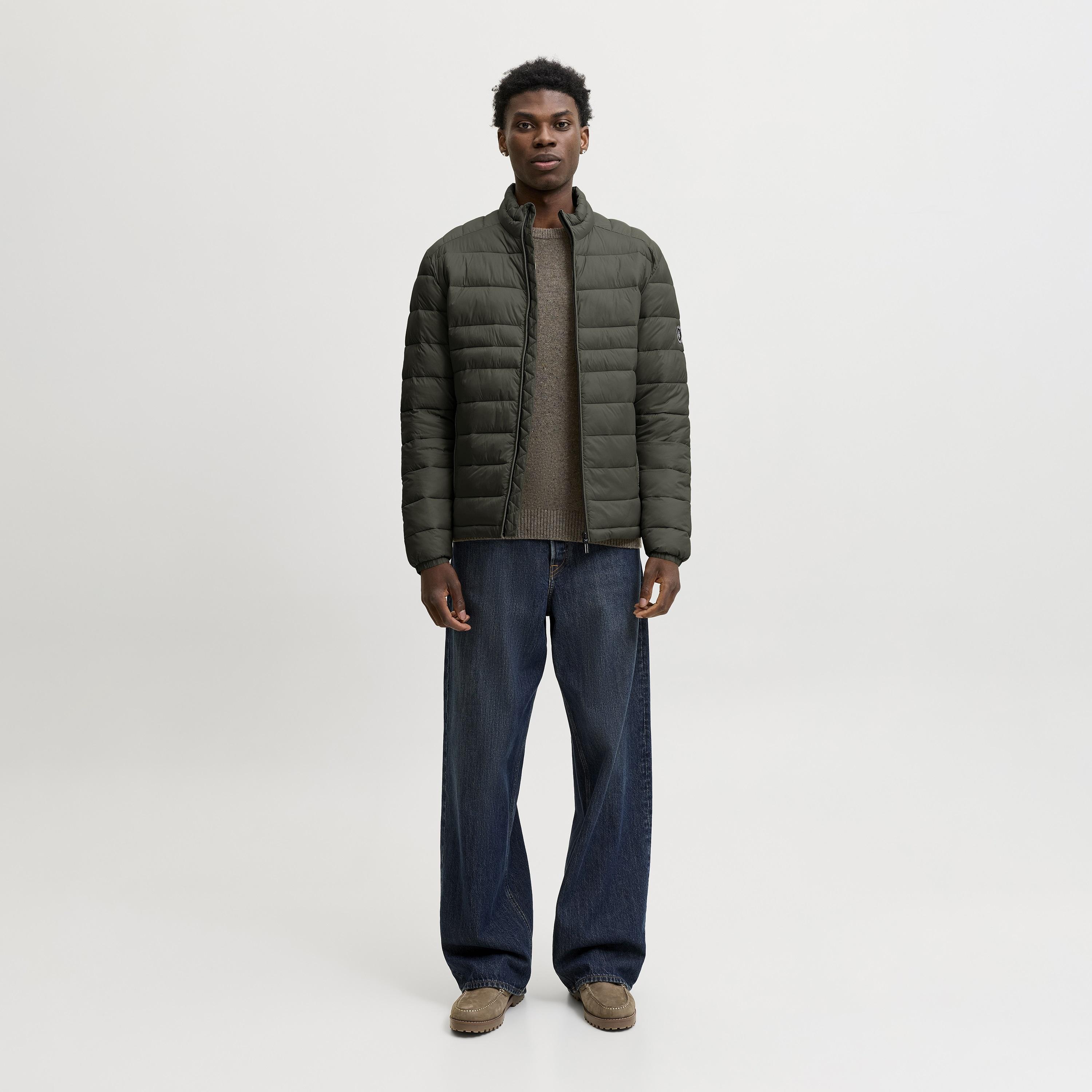 Jack & Jones Plain High Stan Up Collar Long Sleeves Men's Quilted Jacket-men-clothing-jacketsandblazers-jackets-image-2