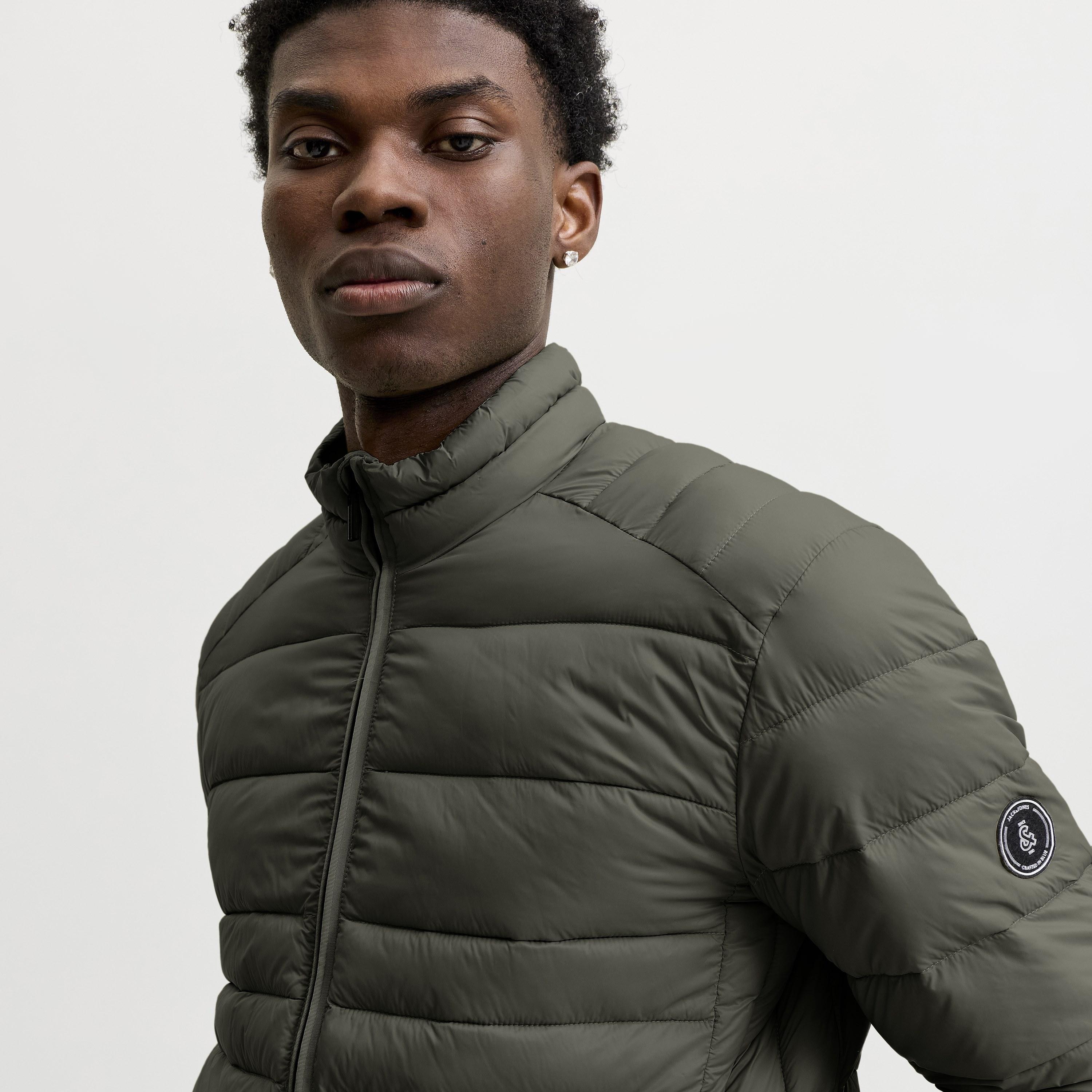Jack & Jones Plain High Stan Up Collar Long Sleeves Men's Quilted Jacket-men-clothing-jacketsandblazers-jackets-image-3