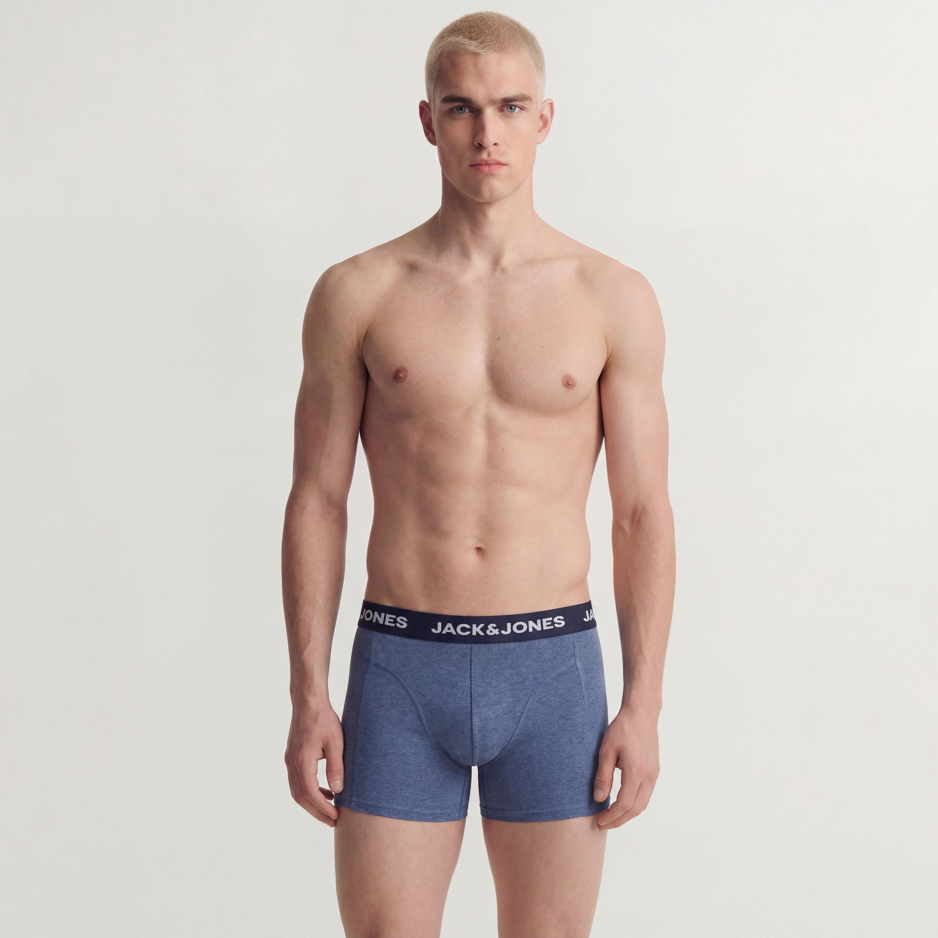 مجموعة من 3 سراويل داخلية للرجال برباط خصر مطبوع عليه العلامة التجارية من جاك اند جونز-men-clothing-innerwear-underwear-image-2
