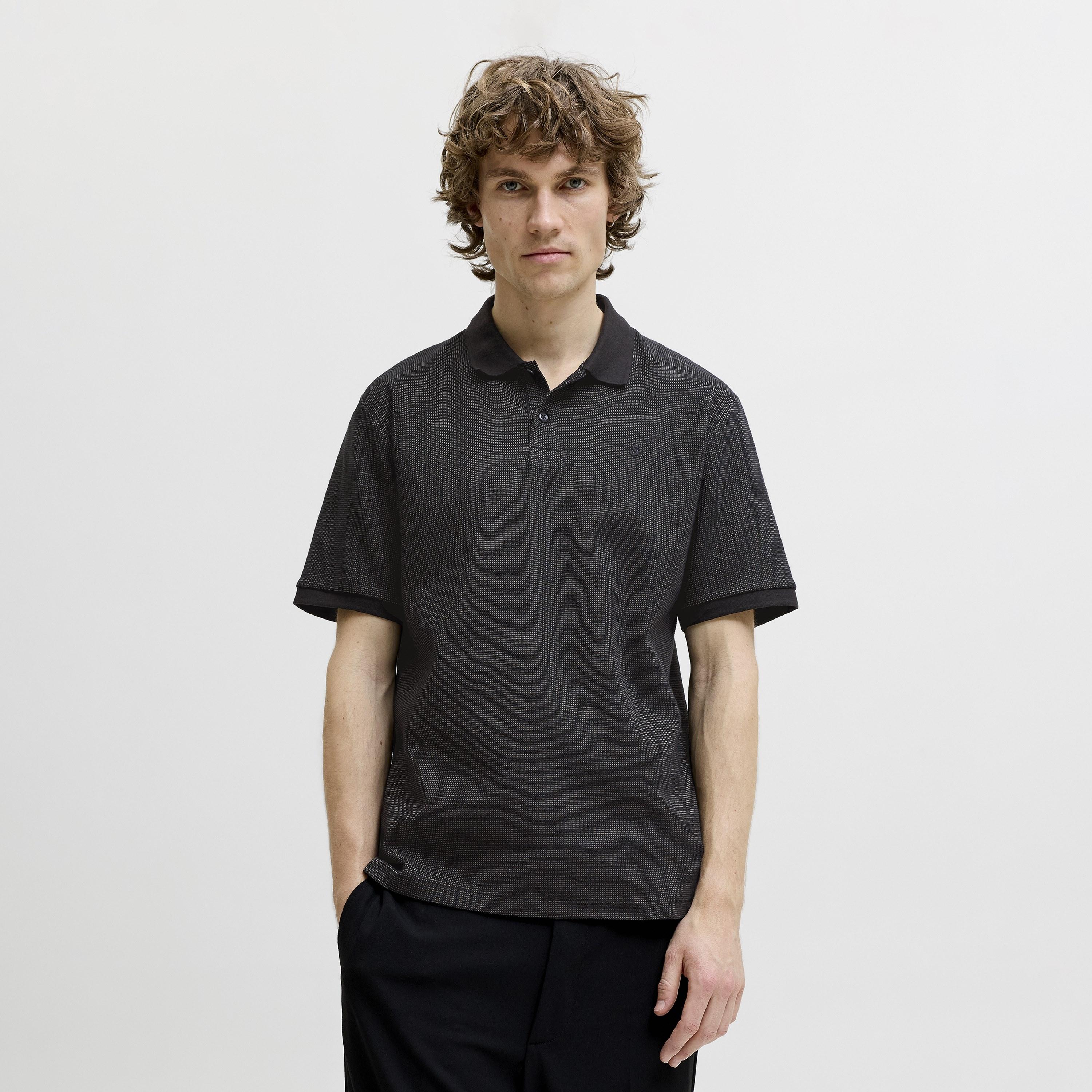 Jack & Jones Textured Short Sleeves Men's Polo T-Shirt-men-clothing-tshirtsandpolos-polos-image-1