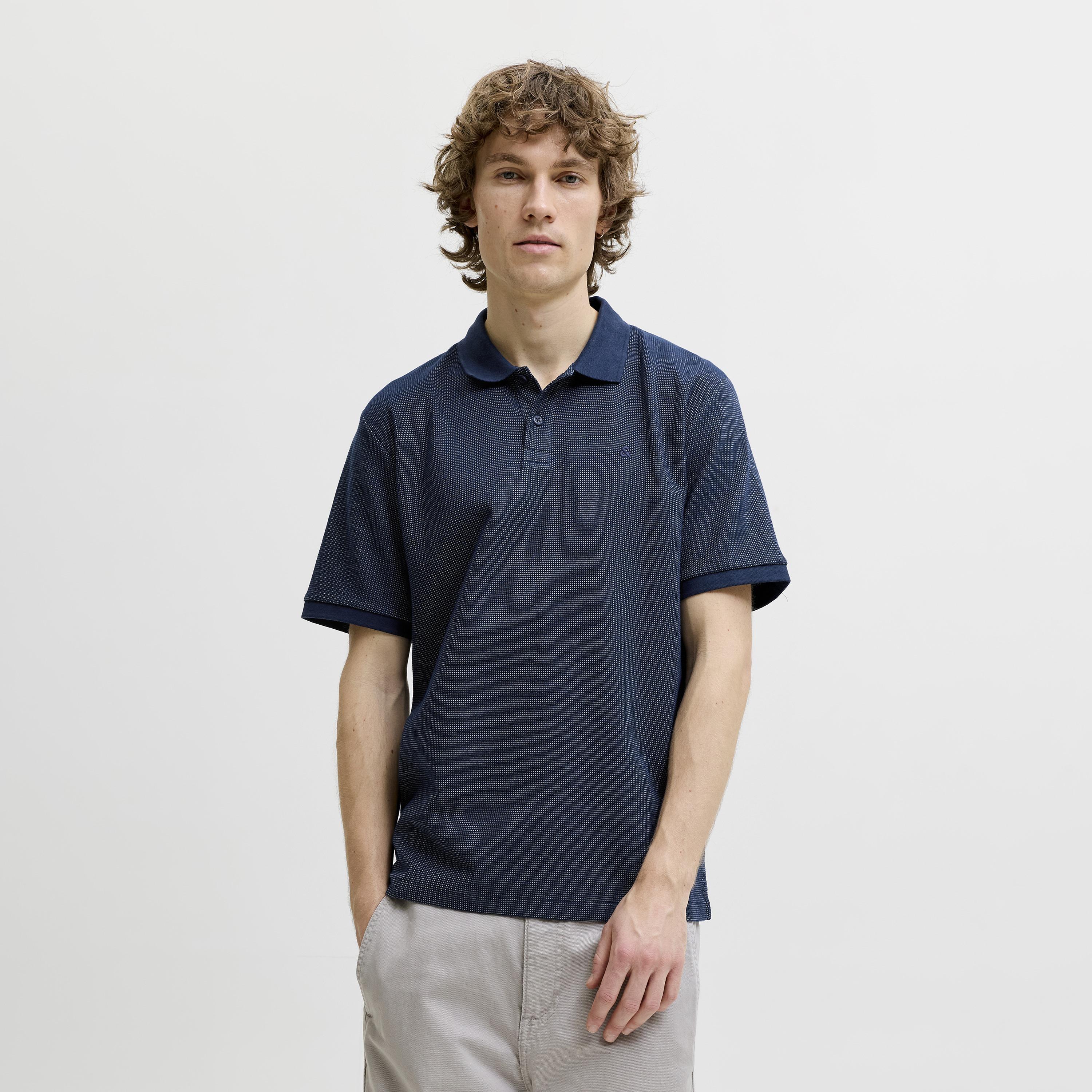 Jack & Jones Textured Short Sleeves Men's Polo T-Shirt-men-clothing-tshirtsandpolos-polos-image-17