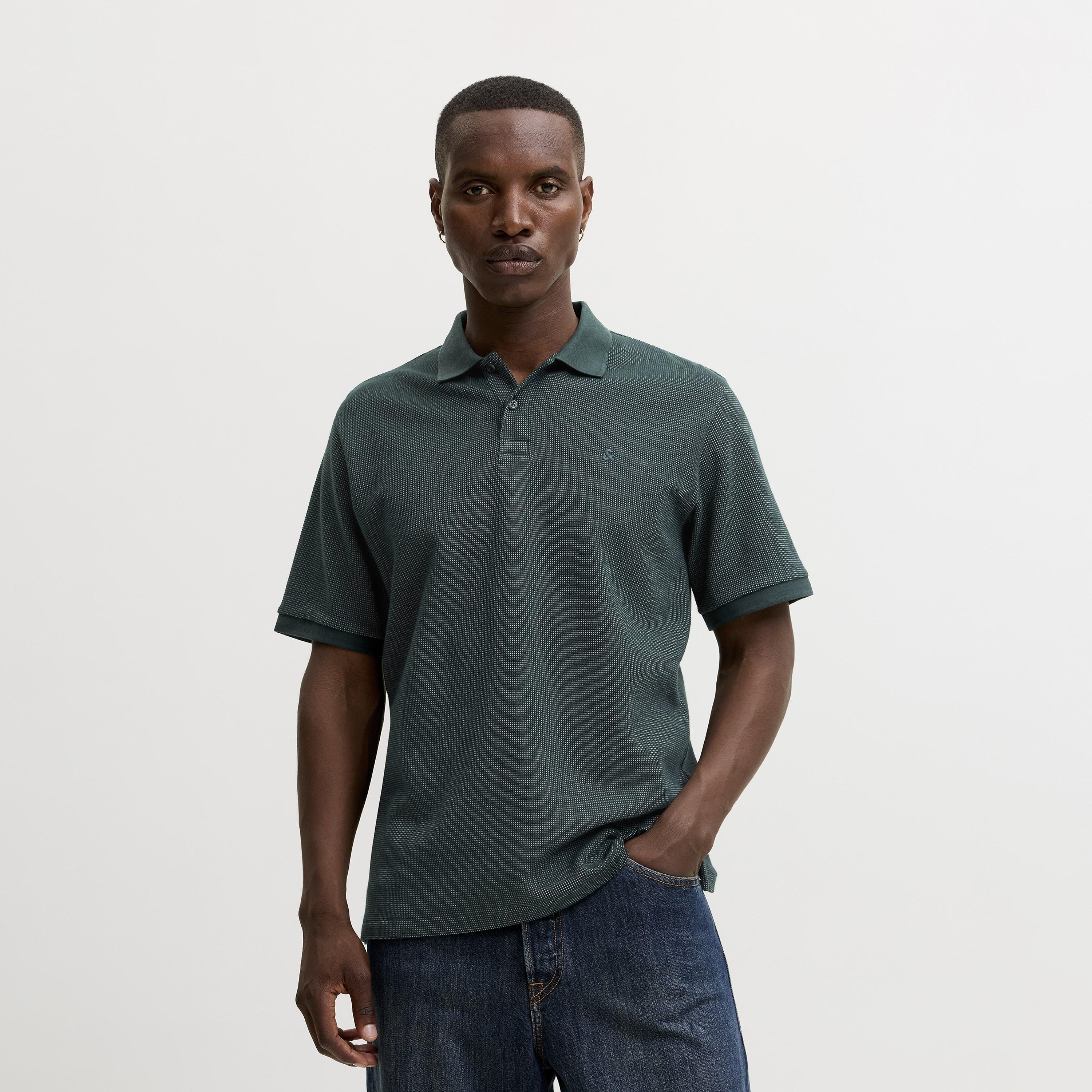 Jack & Jones Textured Short Sleeves Men's Polo T-Shirt-men-clothing-tshirtsandpolos-polos-image-1
