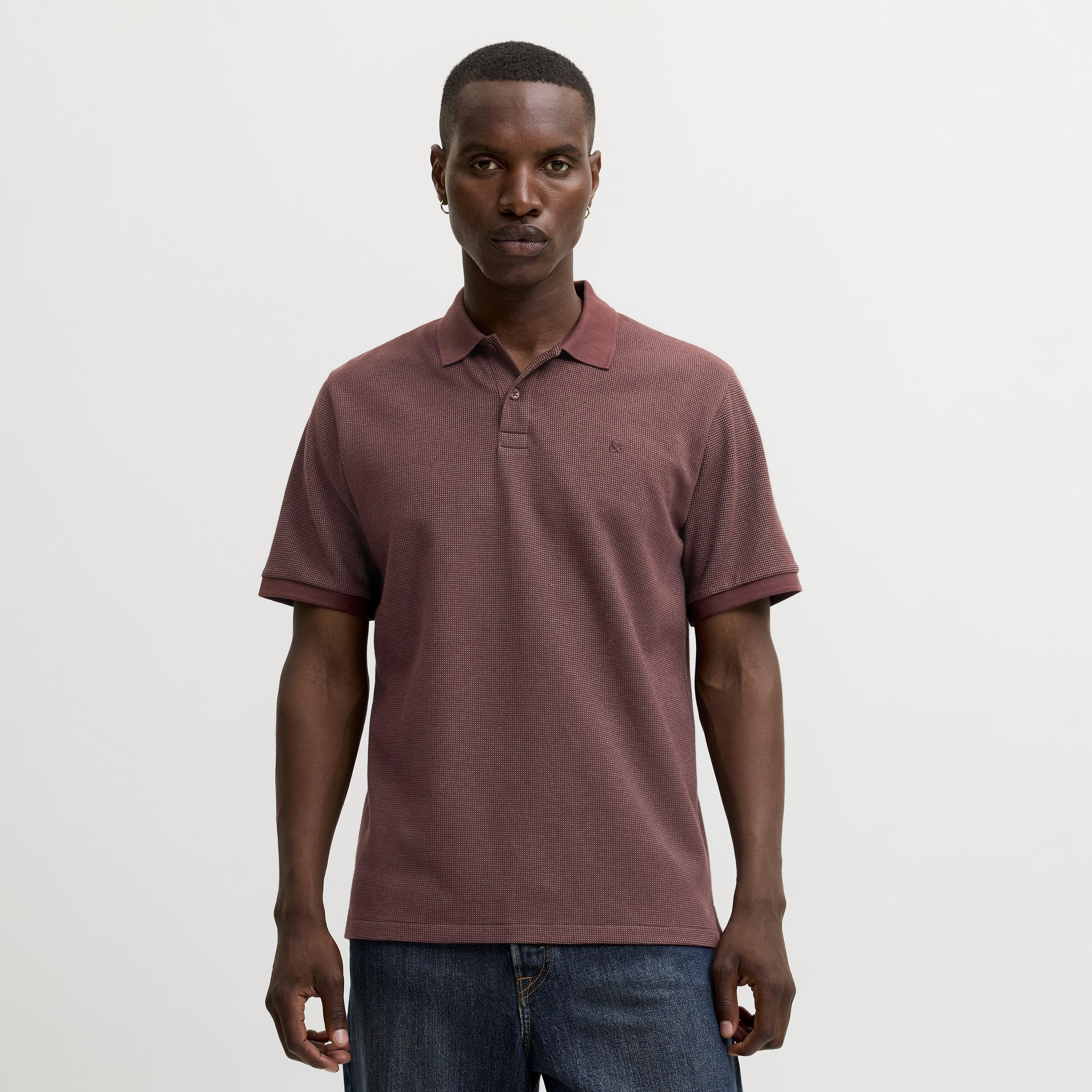تيشيرت بولو رجالي بملمس مميز وأكمام قصيرة من جاك آند جونز-men-clothing-tshirtsandpolos-polos-image-1