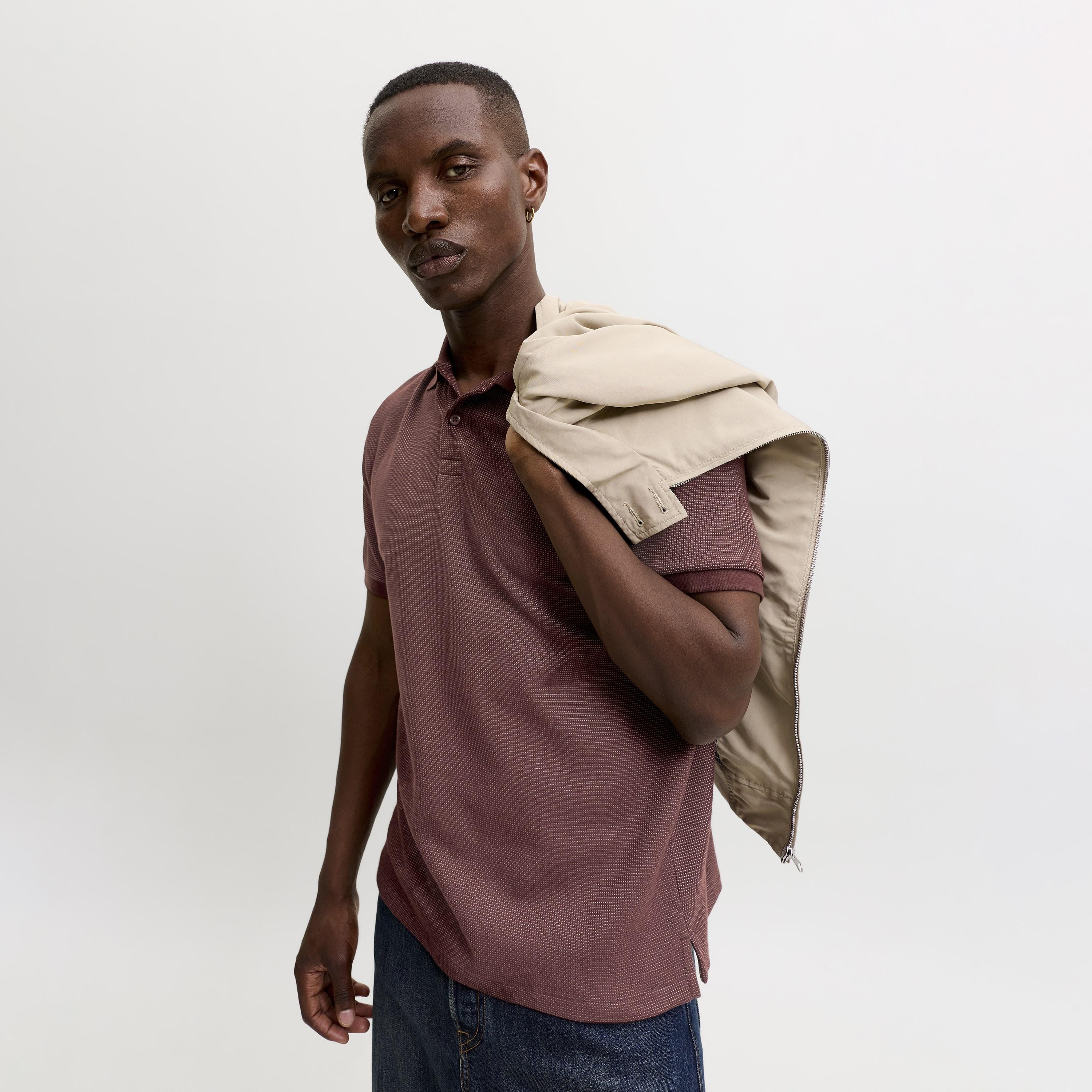 Jack & Jones Textured Short Sleeves Men's Polo T-Shirt-men-clothing-tshirtsandpolos-polos-image-29