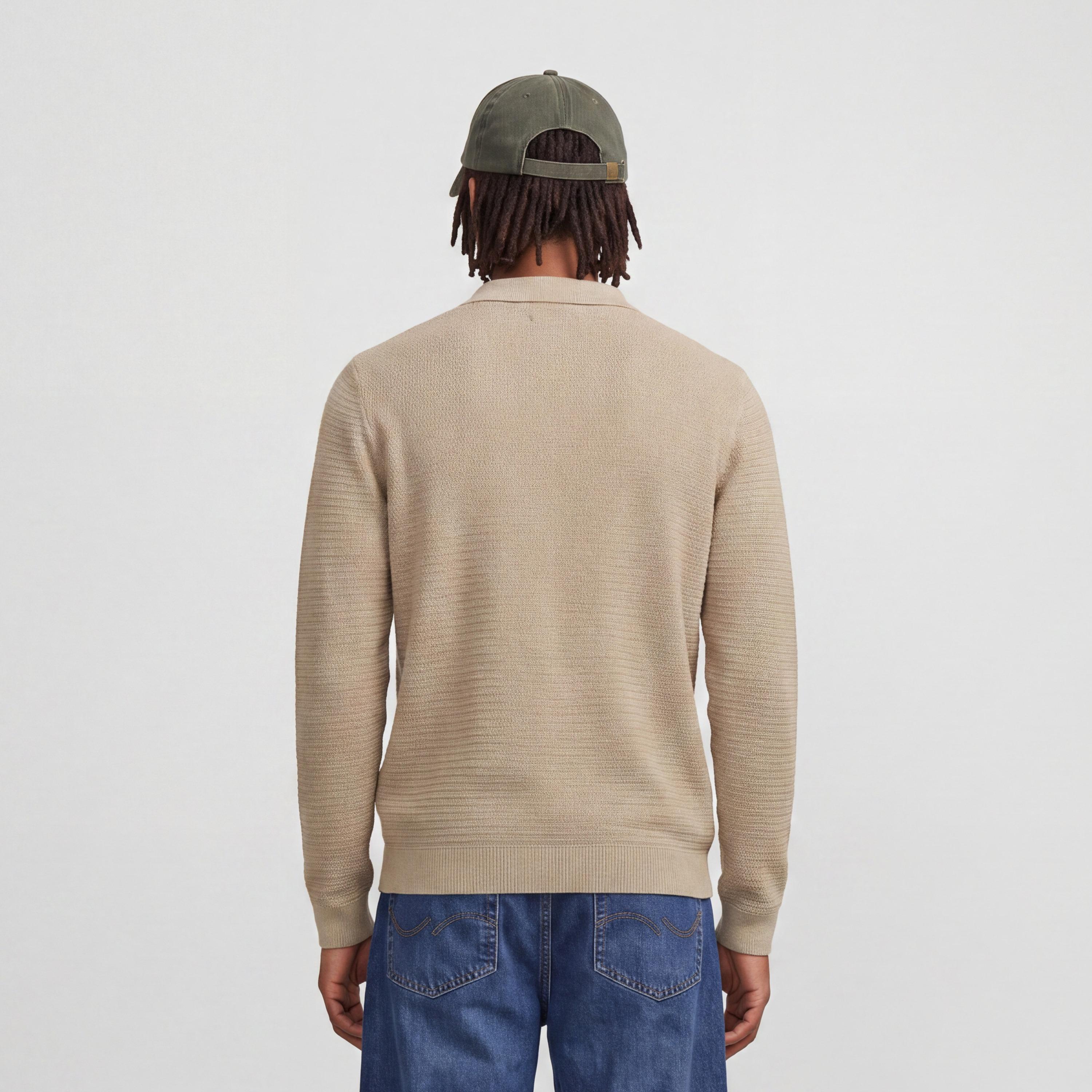 بلوفر رجالي تريكو بياقة بولو وأكمام طويلة من جاك آند جونز-men-clothing-sweatersandpullovers-image-16
