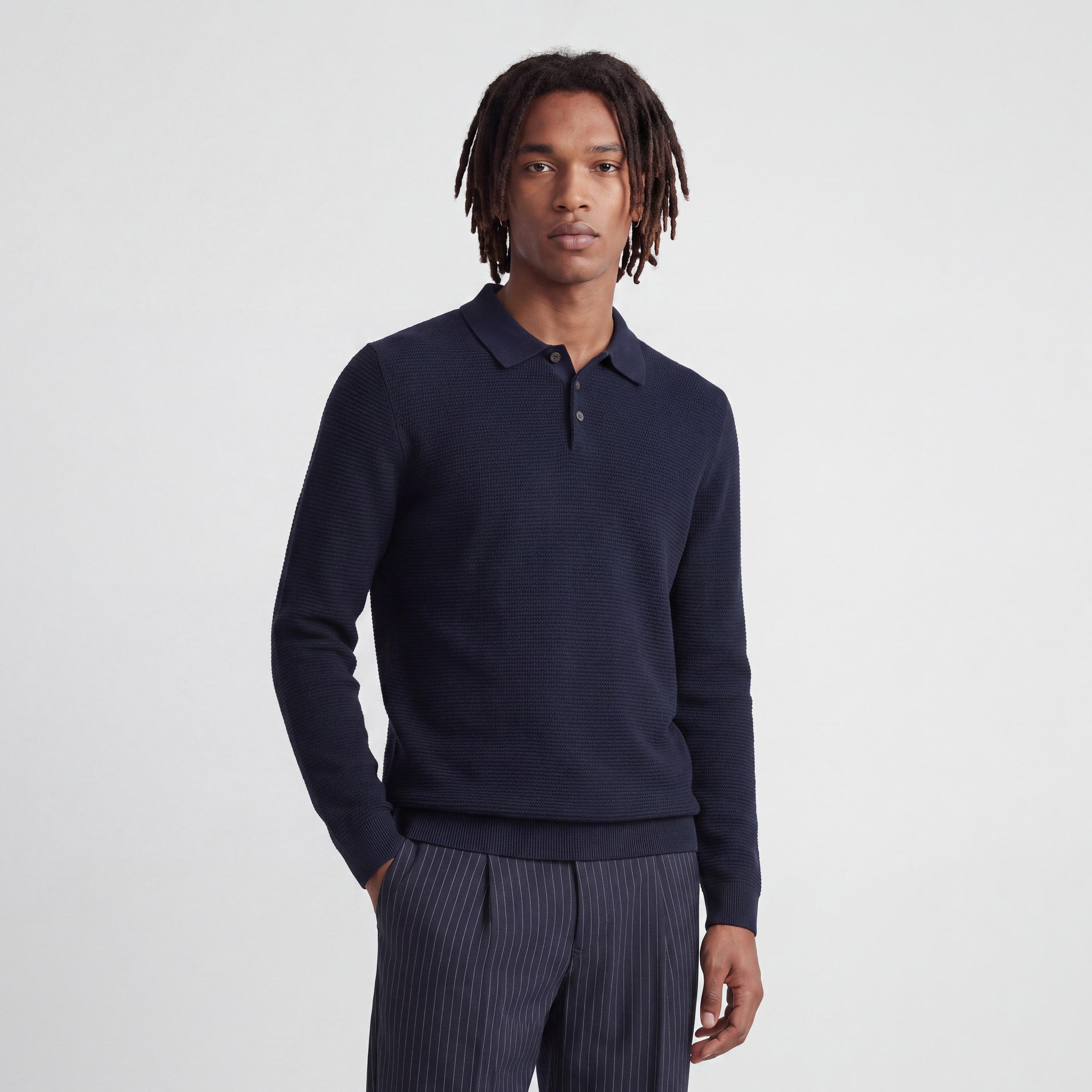 بلوفر رجالي تريكو بياقة بولو وأكمام طويلة من جاك آند جونز-men-clothing-sweatersandpullovers-image-1