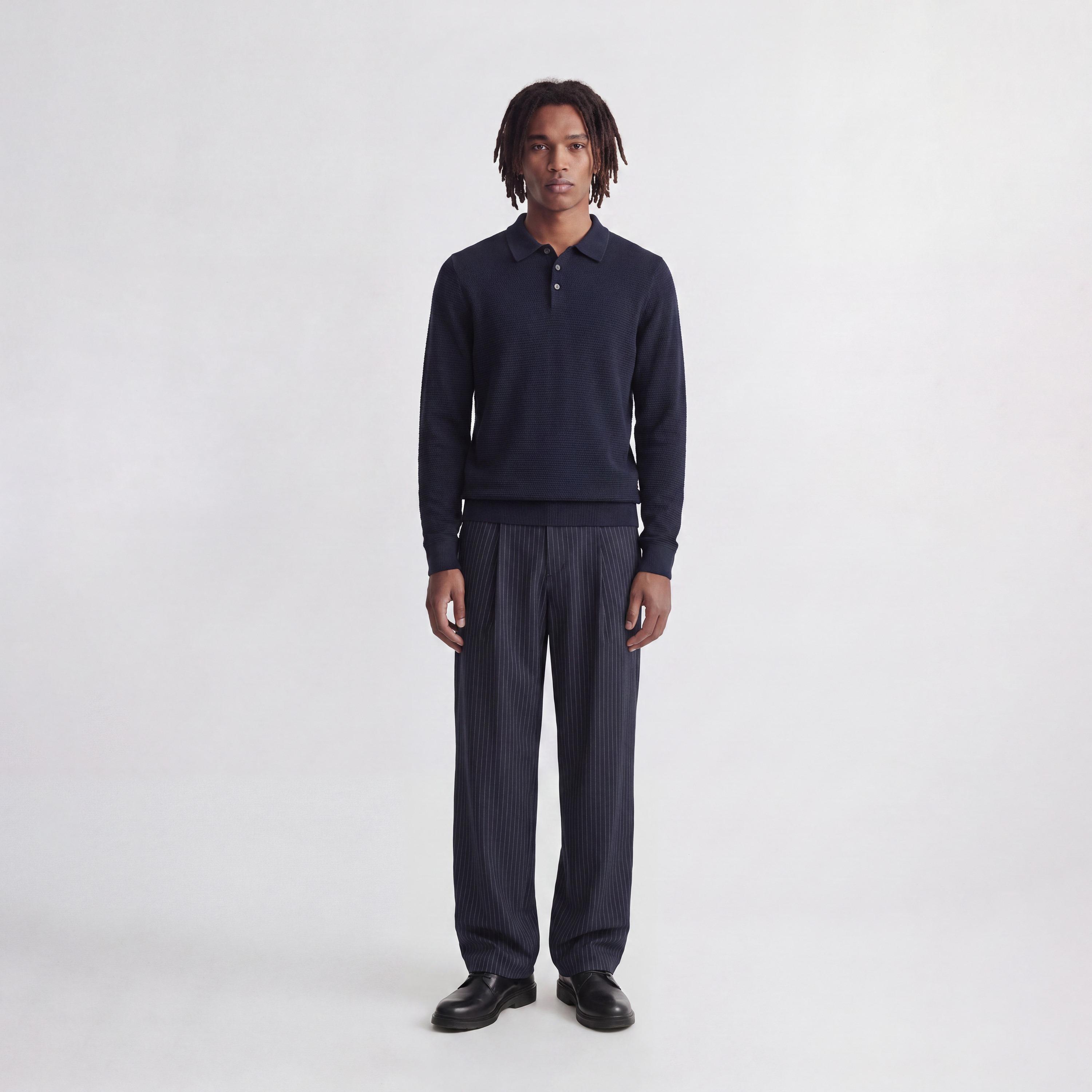 Jack & Jones Knitted Polo Collar Long Sleeves Men's Pullover-men-clothing-sweatersandpullovers-image-2