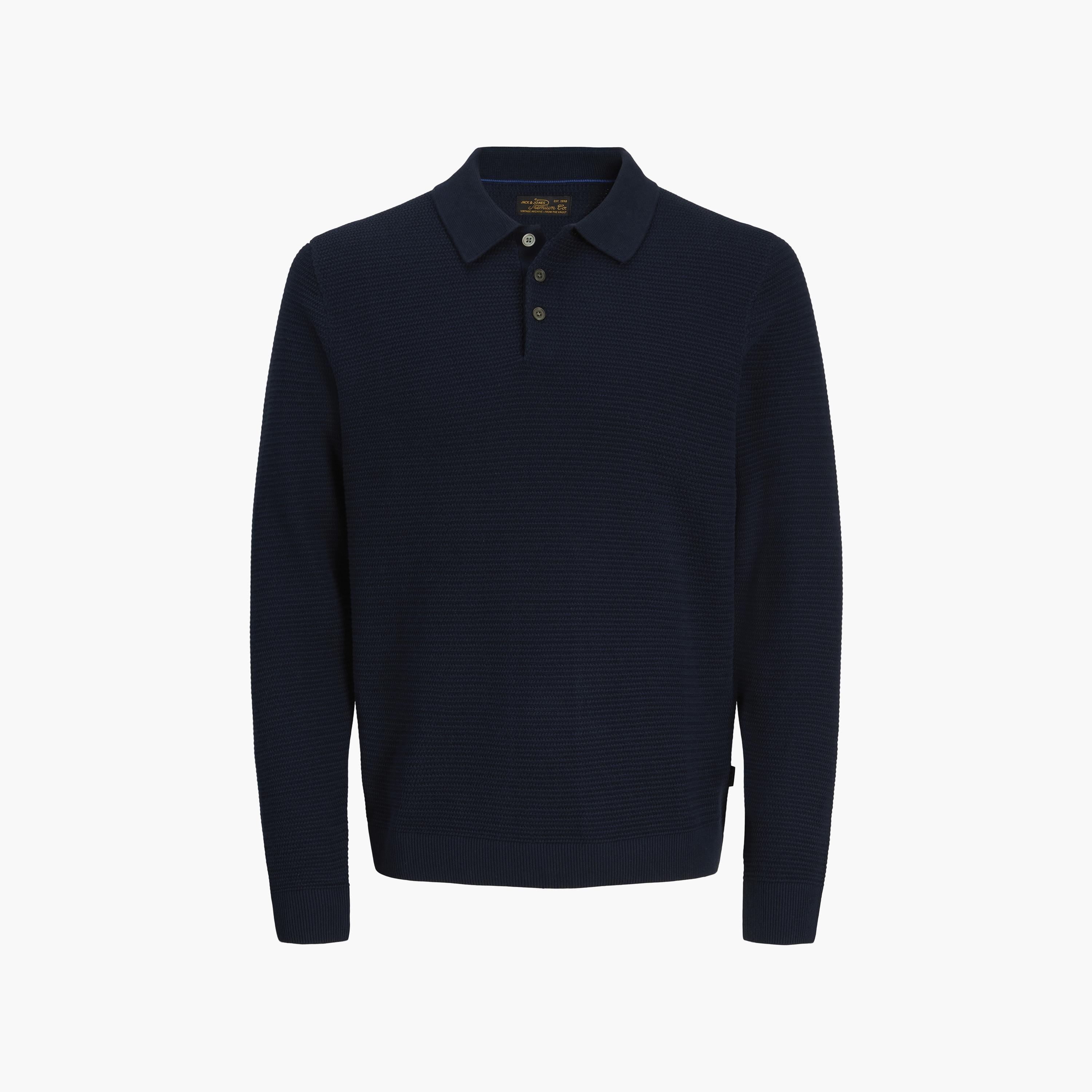 بلوفر رجالي تريكو بياقة بولو وأكمام طويلة من جاك آند جونز-men-clothing-sweatersandpullovers-image-5