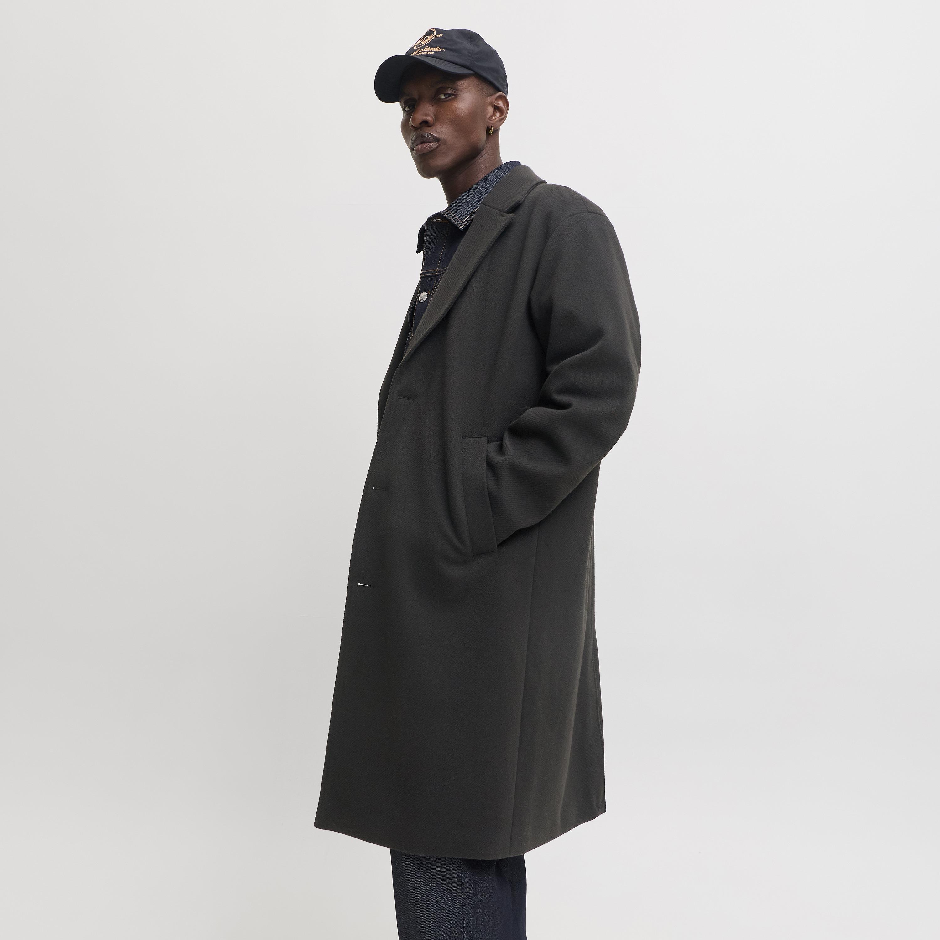 معطف رجالي بأكمام طويلة وياقة مطوية نوتش بملمس بارز من جاك آند جونز-men-winterwear-jacketsandblazers-image-4