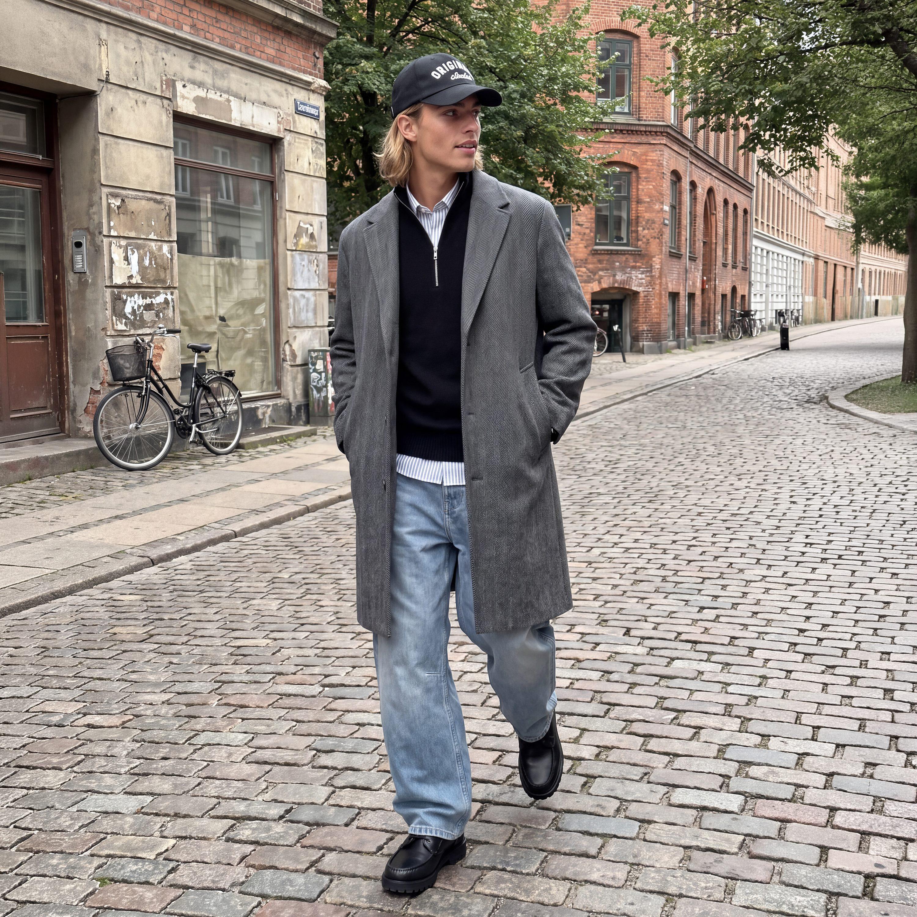 معطف رجالي بأكمام طويلة وياقة مطوية نوتش بملمس بارز من جاك آند جونز-men-winterwear-jacketsandblazers-image-5