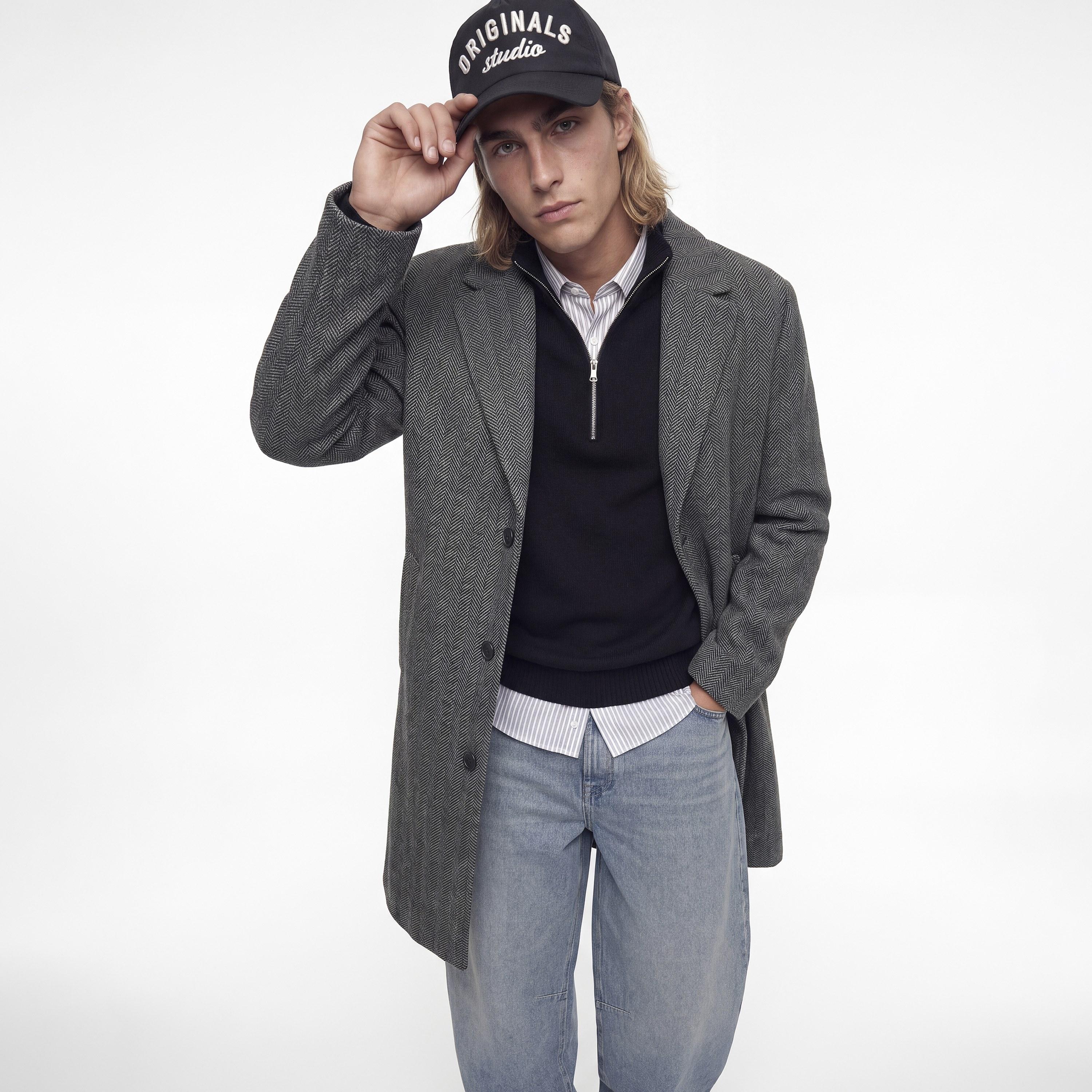معطف رجالي بأكمام طويلة وياقة مطوية نوتش بملمس بارز من جاك آند جونز-men-winterwear-jacketsandblazers-image-14