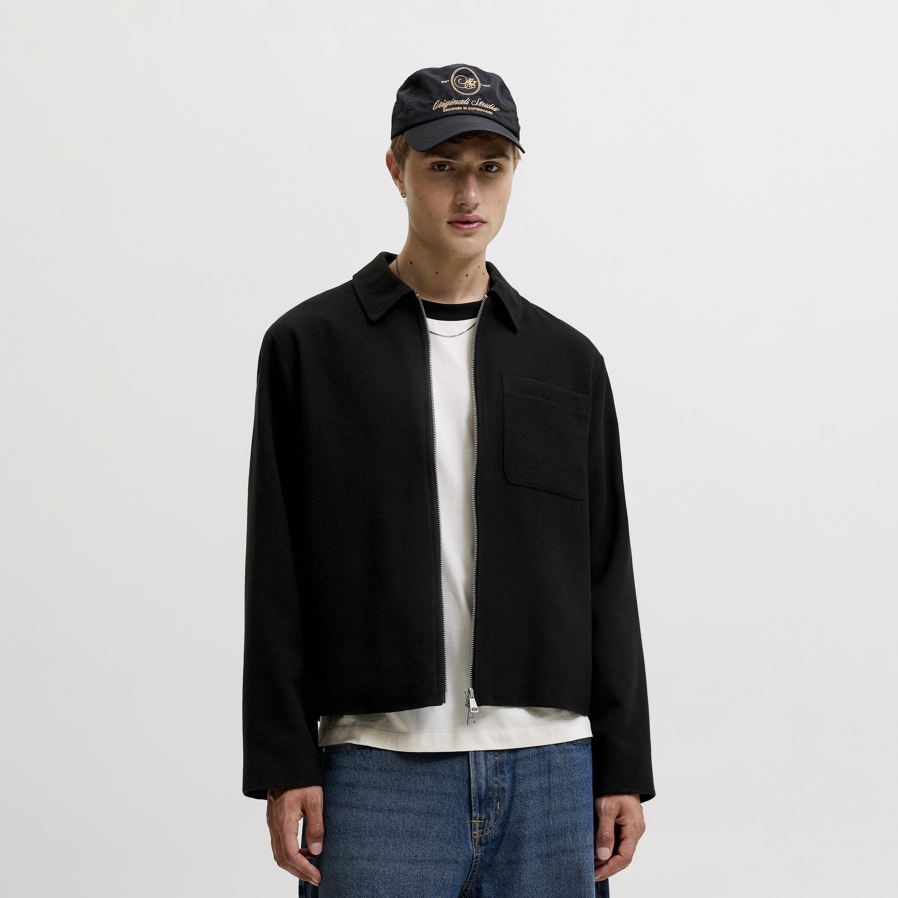 Jack & Jones Plain Spread Collar Long Sleeves Men's Jacket-men-clothing-jacketsandblazers-jackets-image-1