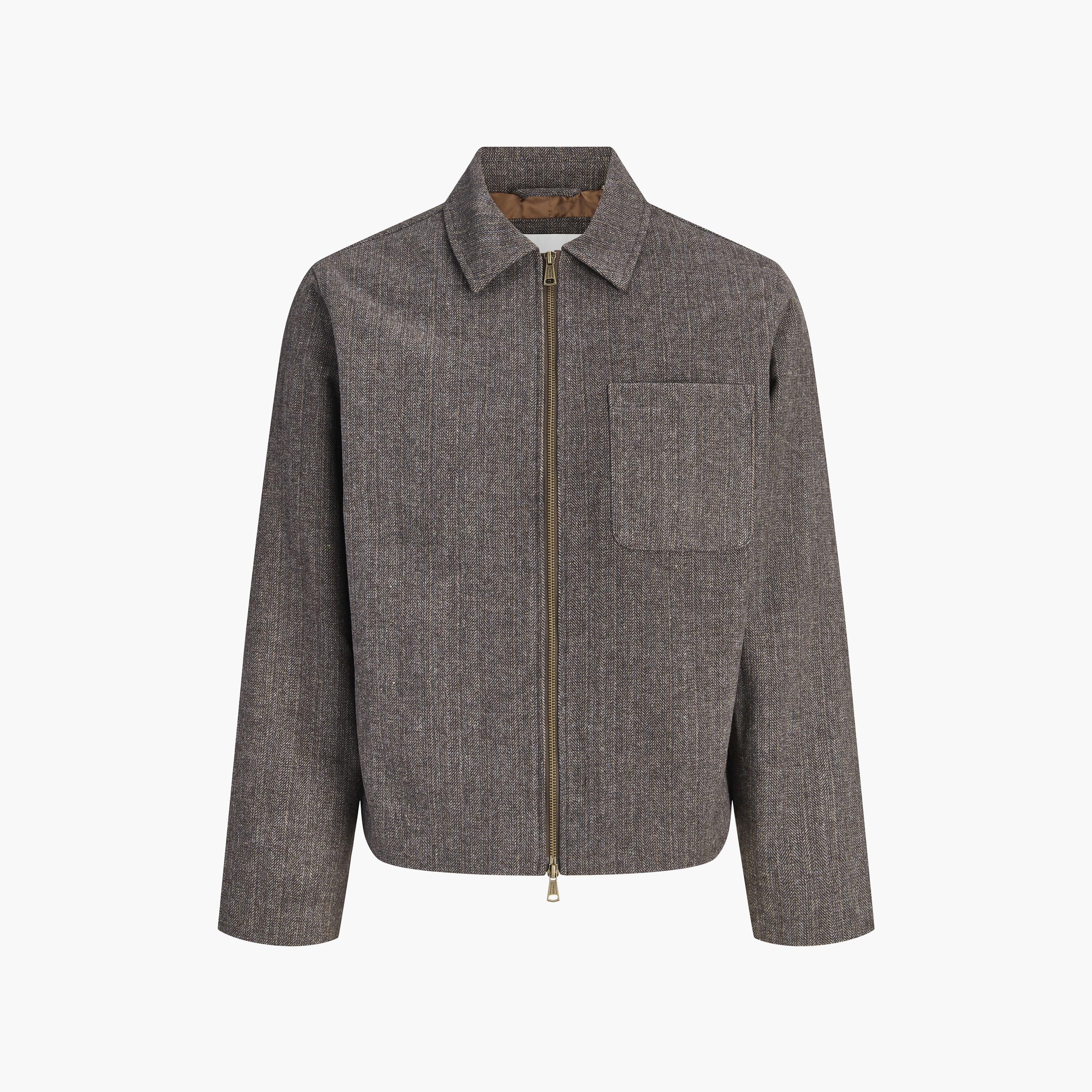 جاكيت رجالي سادة بياقة عريضة وأكمام طويلة من جاك آند جونز-men-clothing-jacketsandblazers-jackets-image-10