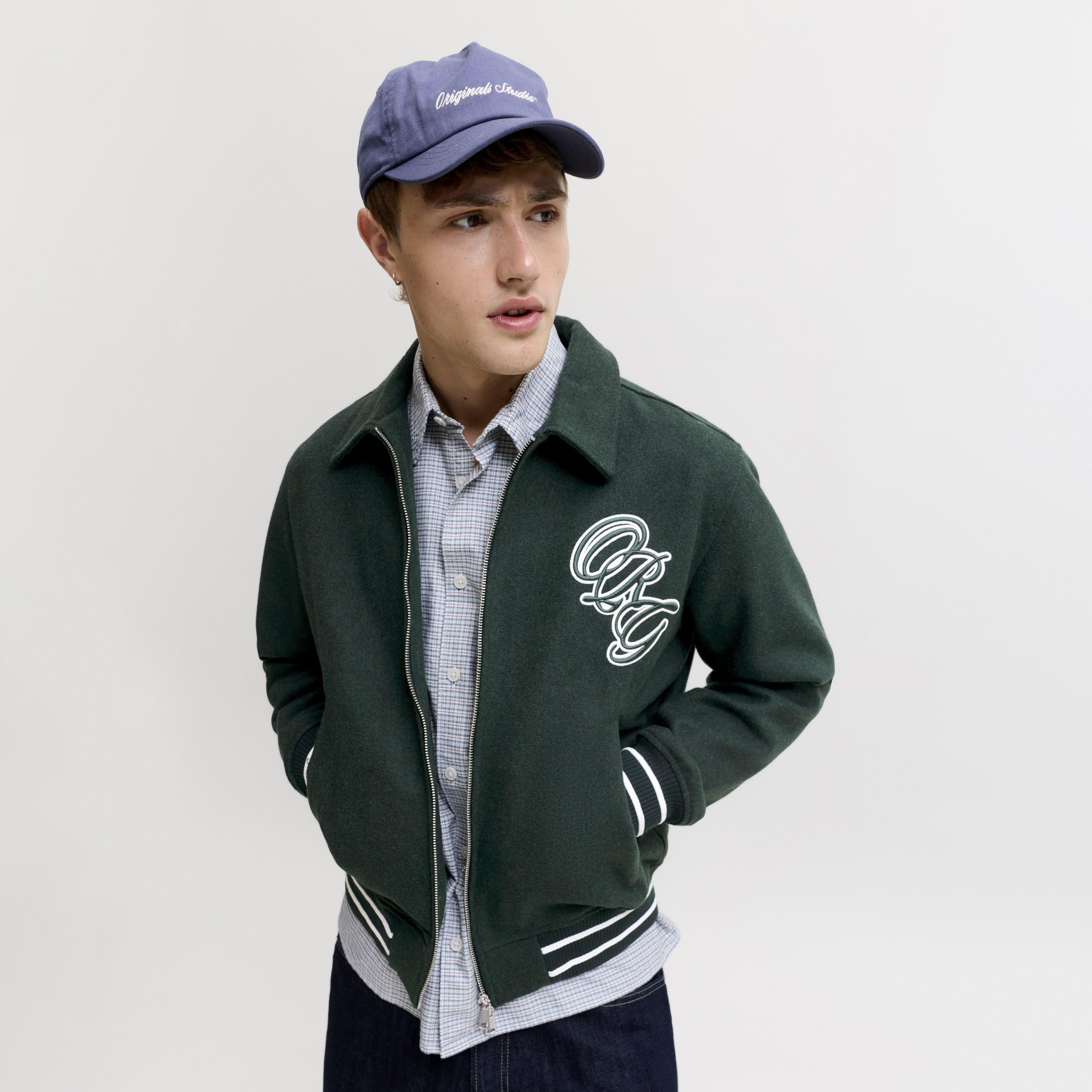 Jack & Jones Embroidered Spread Collar Long Sleeves Men's Bomber Jacket-men-clothing-jacketsandblazers-jackets-image-3